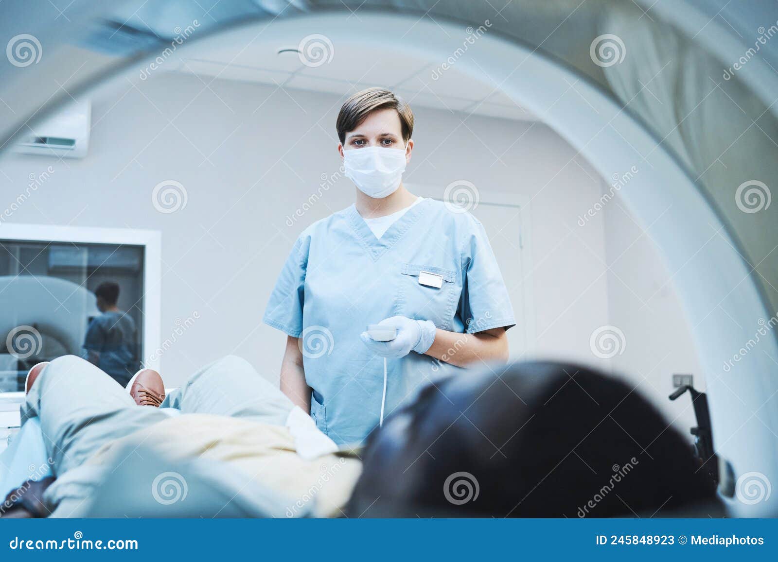 Diagnostic Imaging Word Sign In Hospital For Health Screening Stock