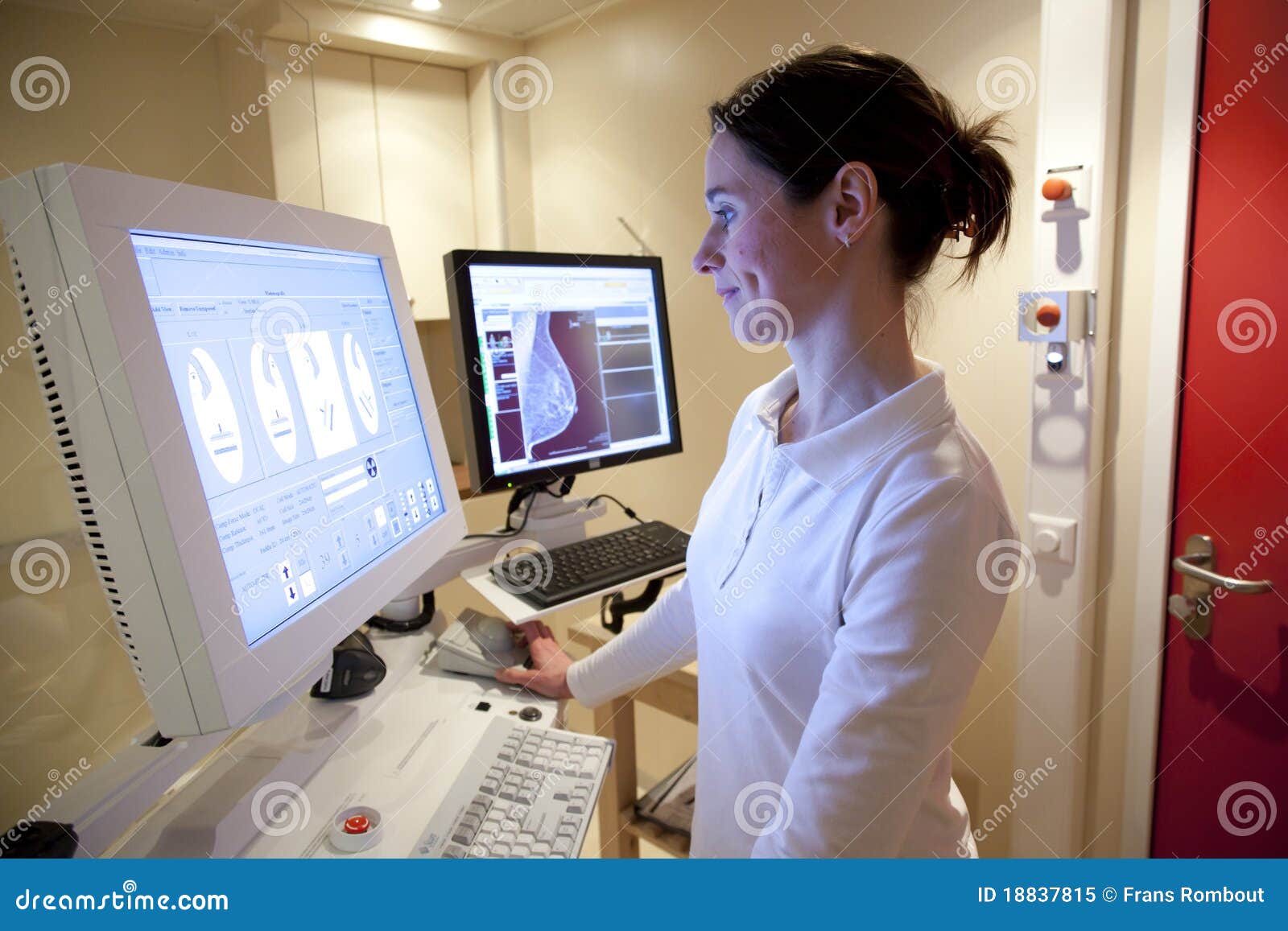 Radiology technician stock image. Image of test, mammogram 18837815