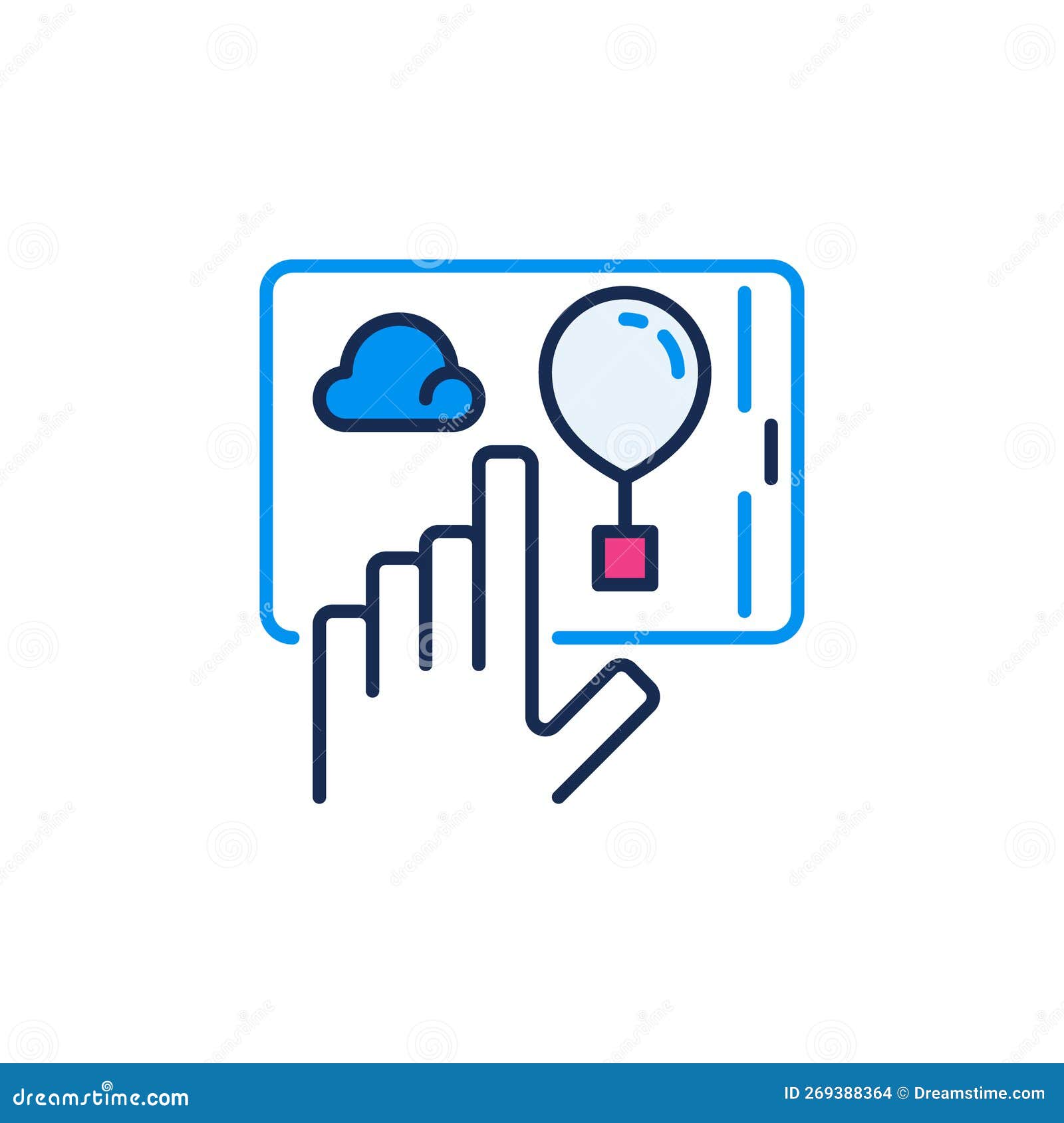 Radiosonde App on Tablet Vector Concept Colored Icon or Sign Stock