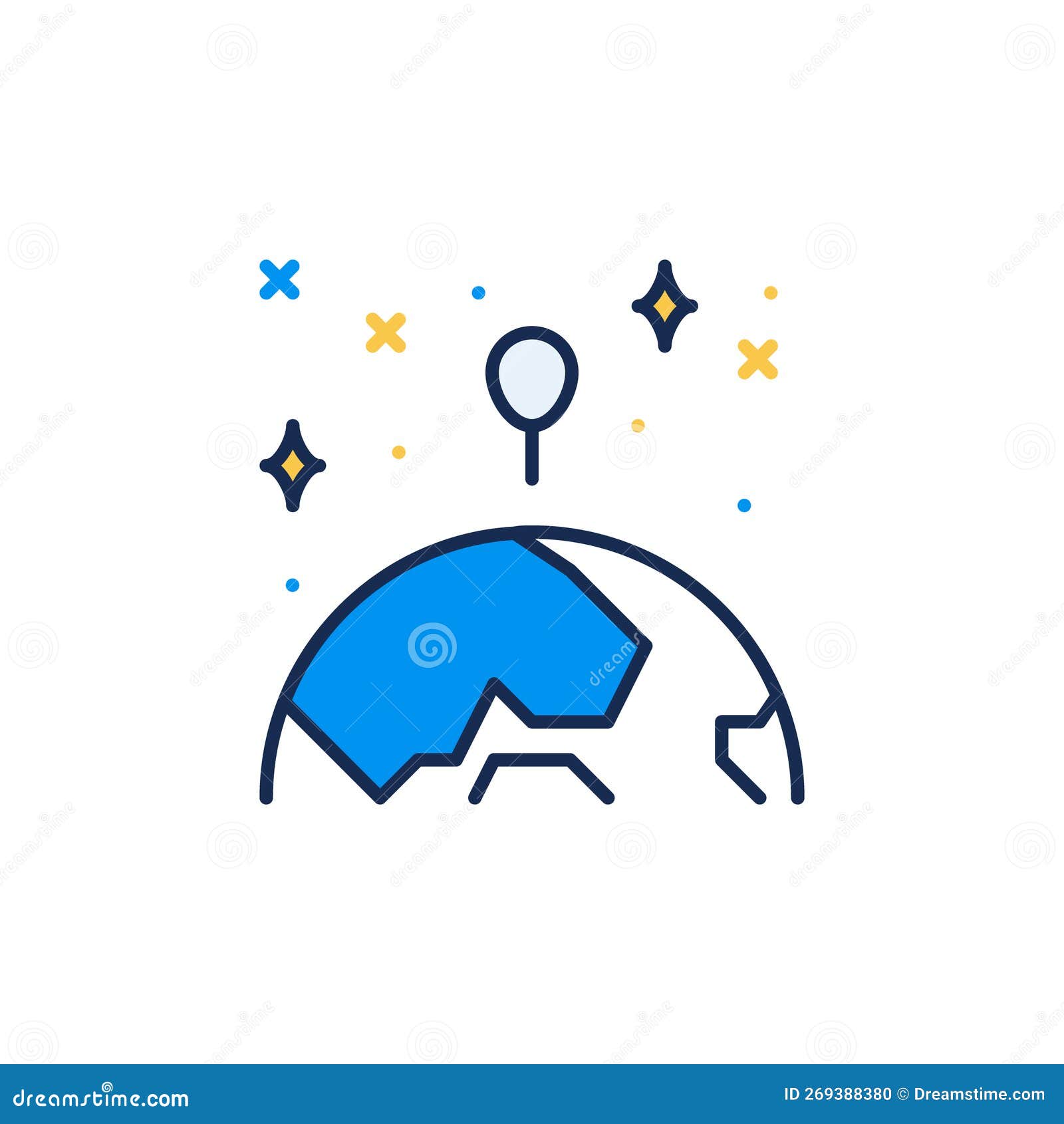 Radiosonde in Earth Atmosphere Vector Concept Colored Icon Stock
