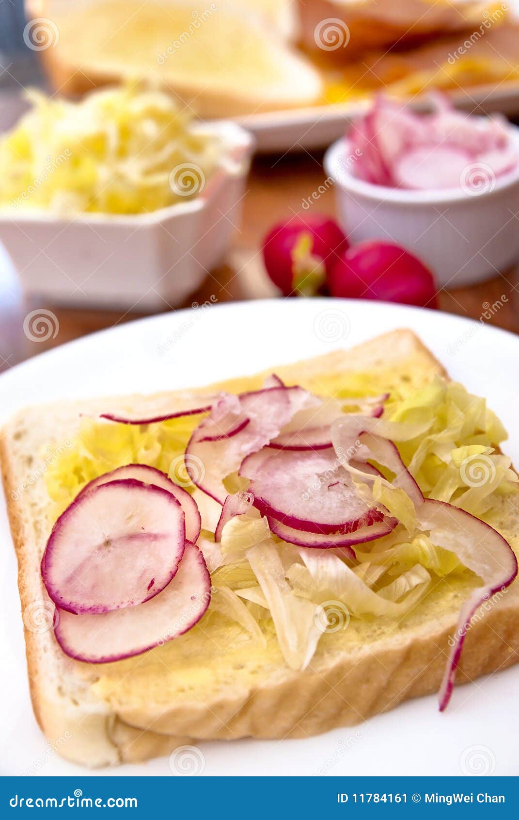Radish Sandwich stock image. Image of meals, organic 11784161