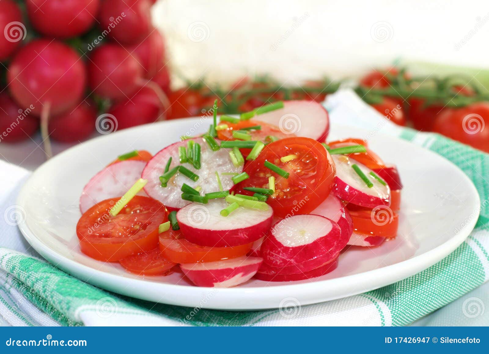 Radish and tomato salad stock image. Image of tomatoes 17426947