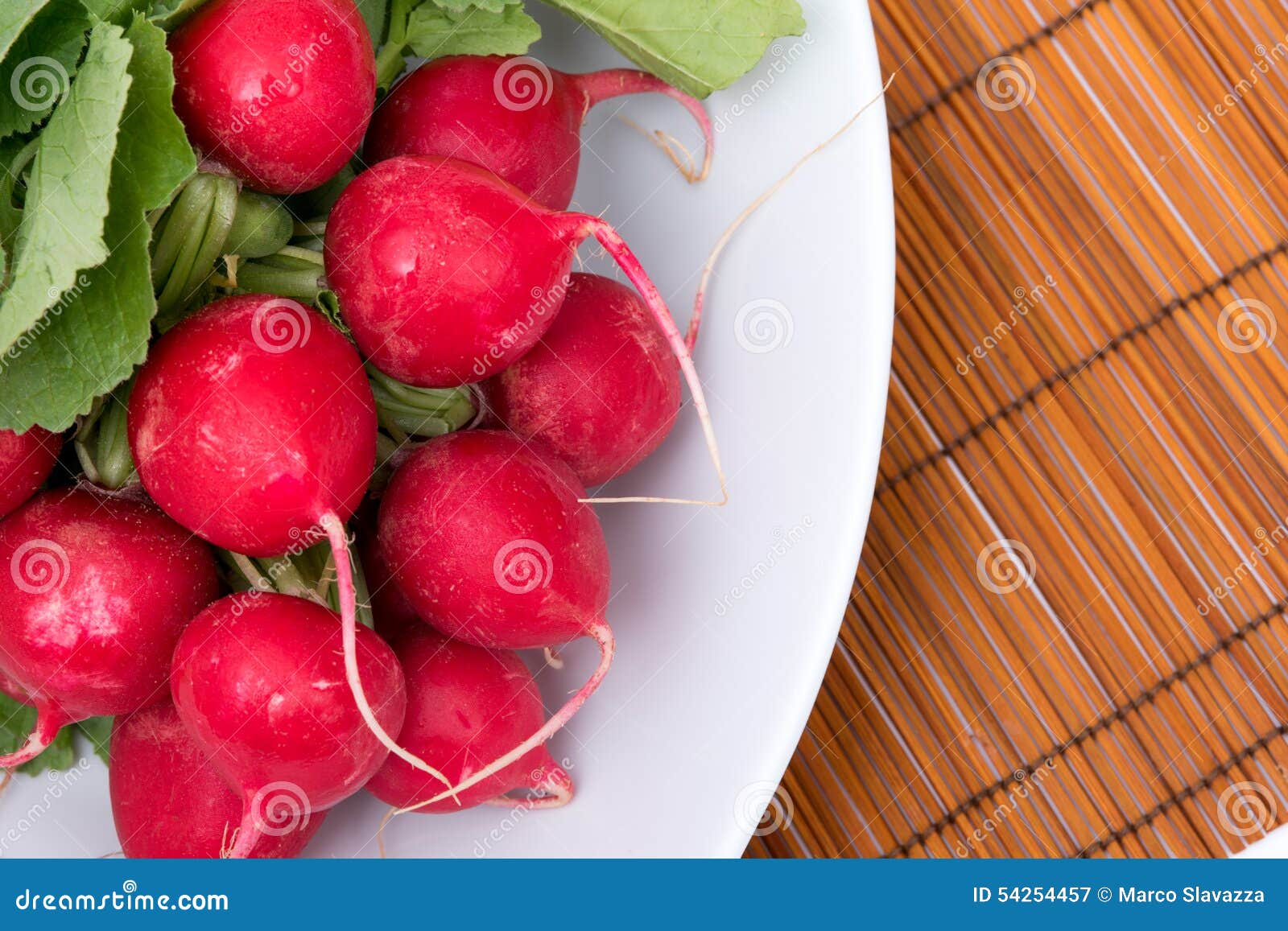 Radishes in a dish stock image. Image of ingredient, studio 54254457