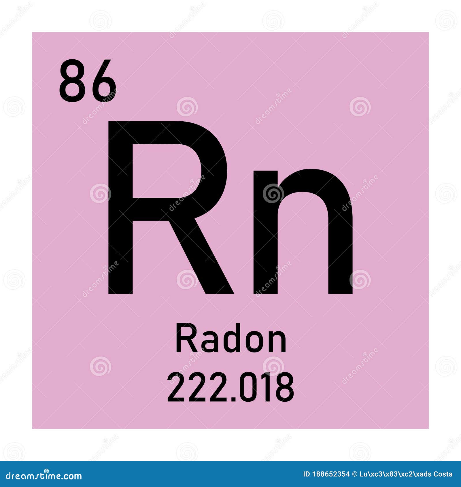 Radon Chemical Element Vector Illustration | CartoonDealer.com #83099036