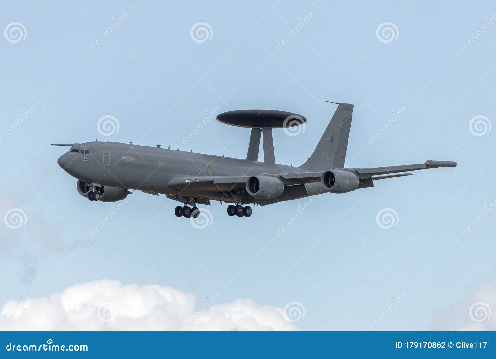 Raf Boeing E 3d Sentry On Approach Editorial Photography Image Of Flight Aircraft