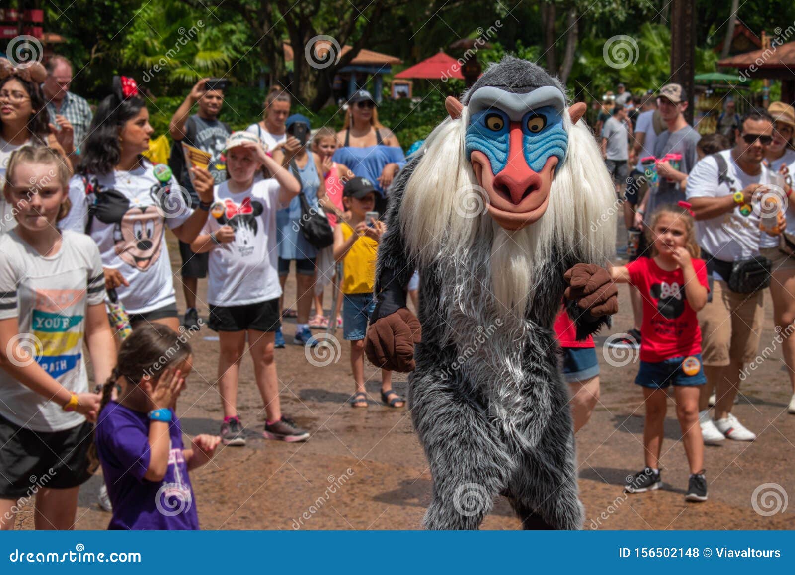 Rafiki Dancing with Parents and Children at Animal Kingdom 2 Editorial