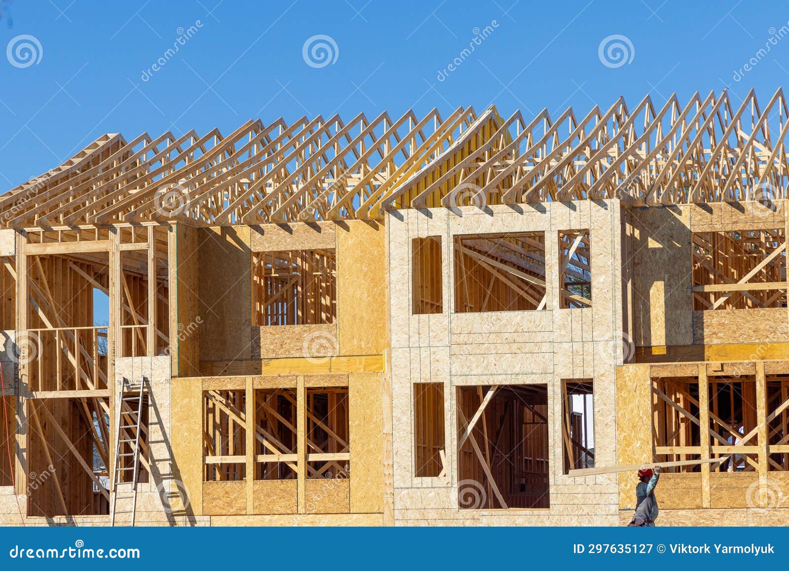 Rafter and Walls of a Plywood House Editorial Photography - Image of ...