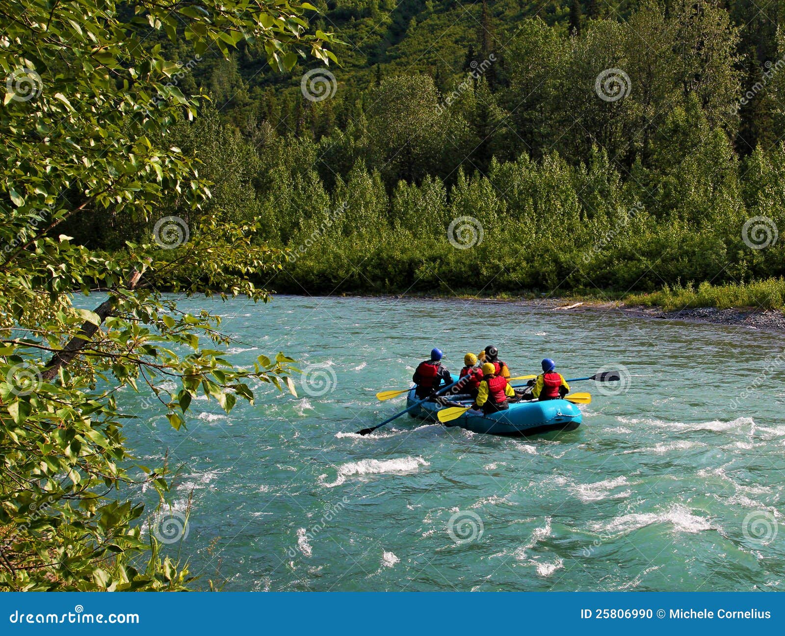 Rafting on Sixmile Creek stock photo. Image of river 25806990