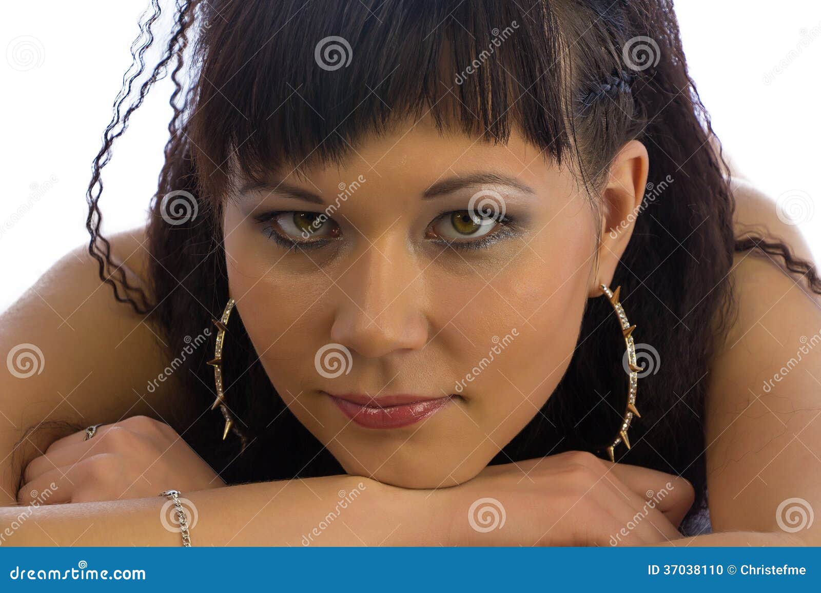 Ragazza Che Si Trova A Letto Fotografia Stock - Immagine ...