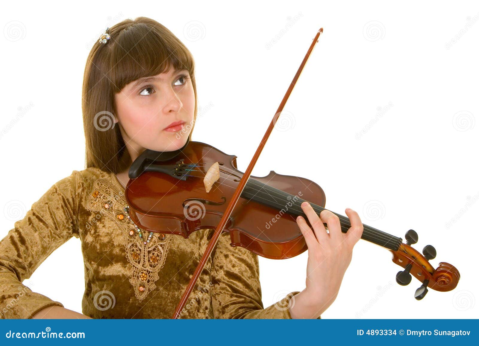 Ragazza Con Il Violino Immagine. Immagine 4893334