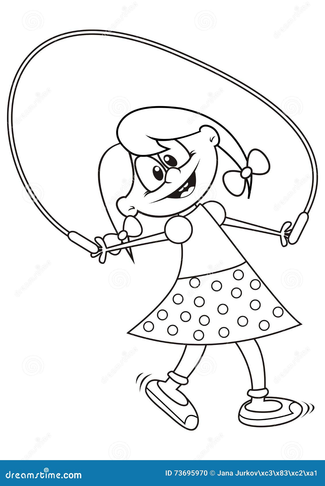 Ragazza e corda libro da colorare