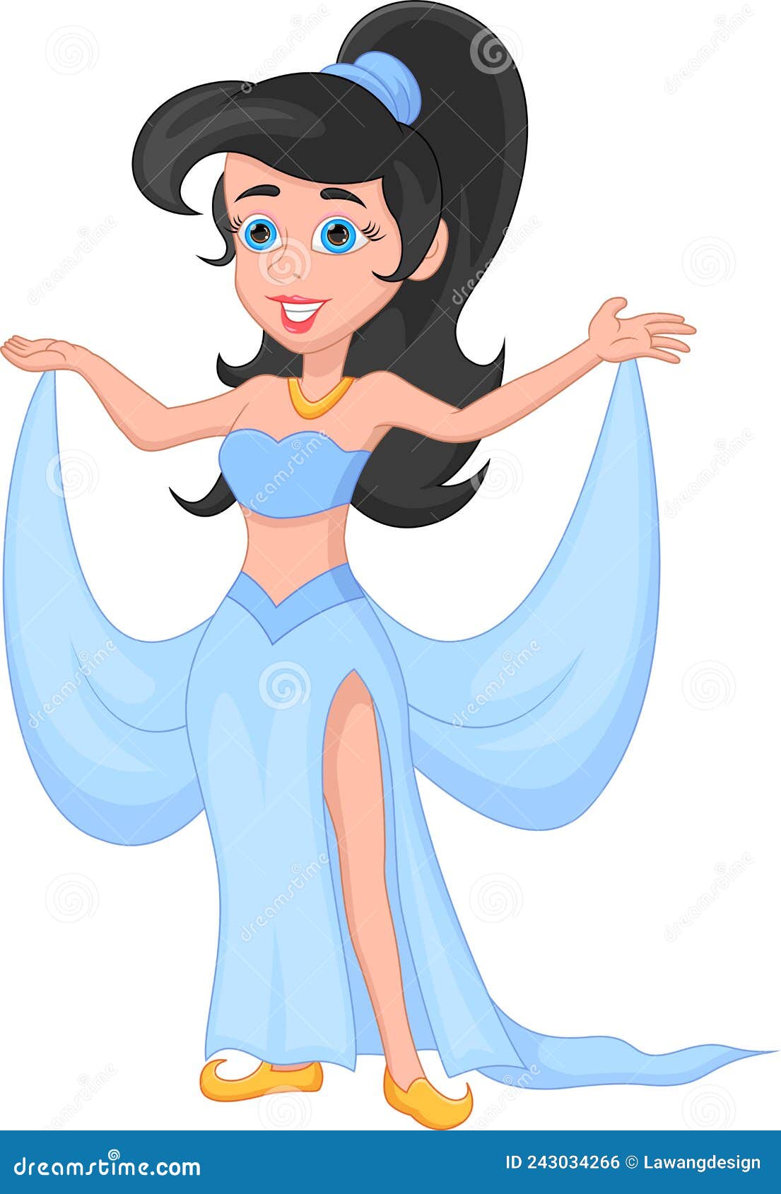 Ragazzina Con Costume Da Principessa Jasmine Illustrazione Vettoriale -  Illustrazione di felicità, femmina: 243034266