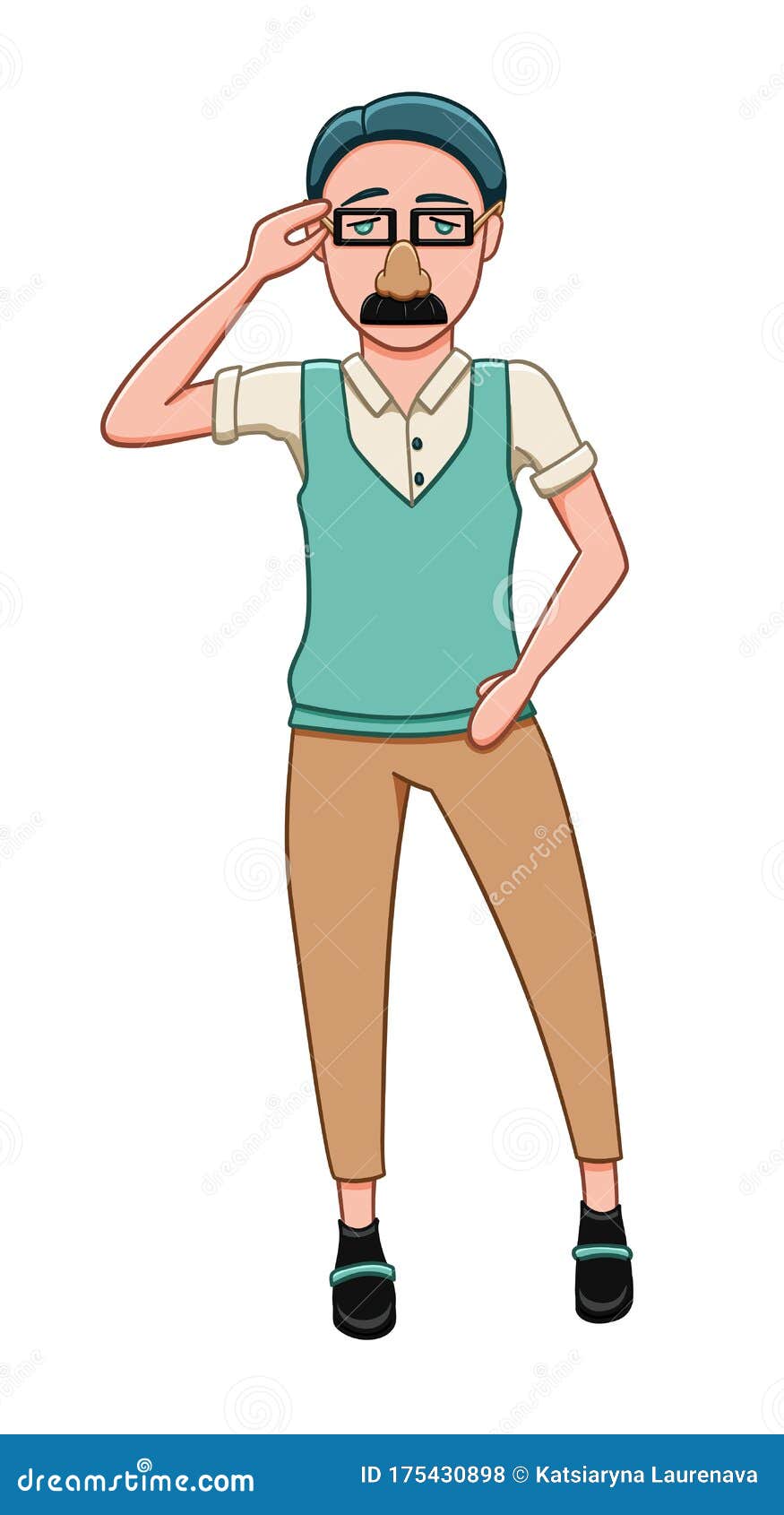 Ragazzo in Stile Cartone Con Naso E Occhiali Finti Illustrazione Isolata Su  Fondo Bianco Illustrazione di Stock - Illustrazione di costume, accessorio:  175430898