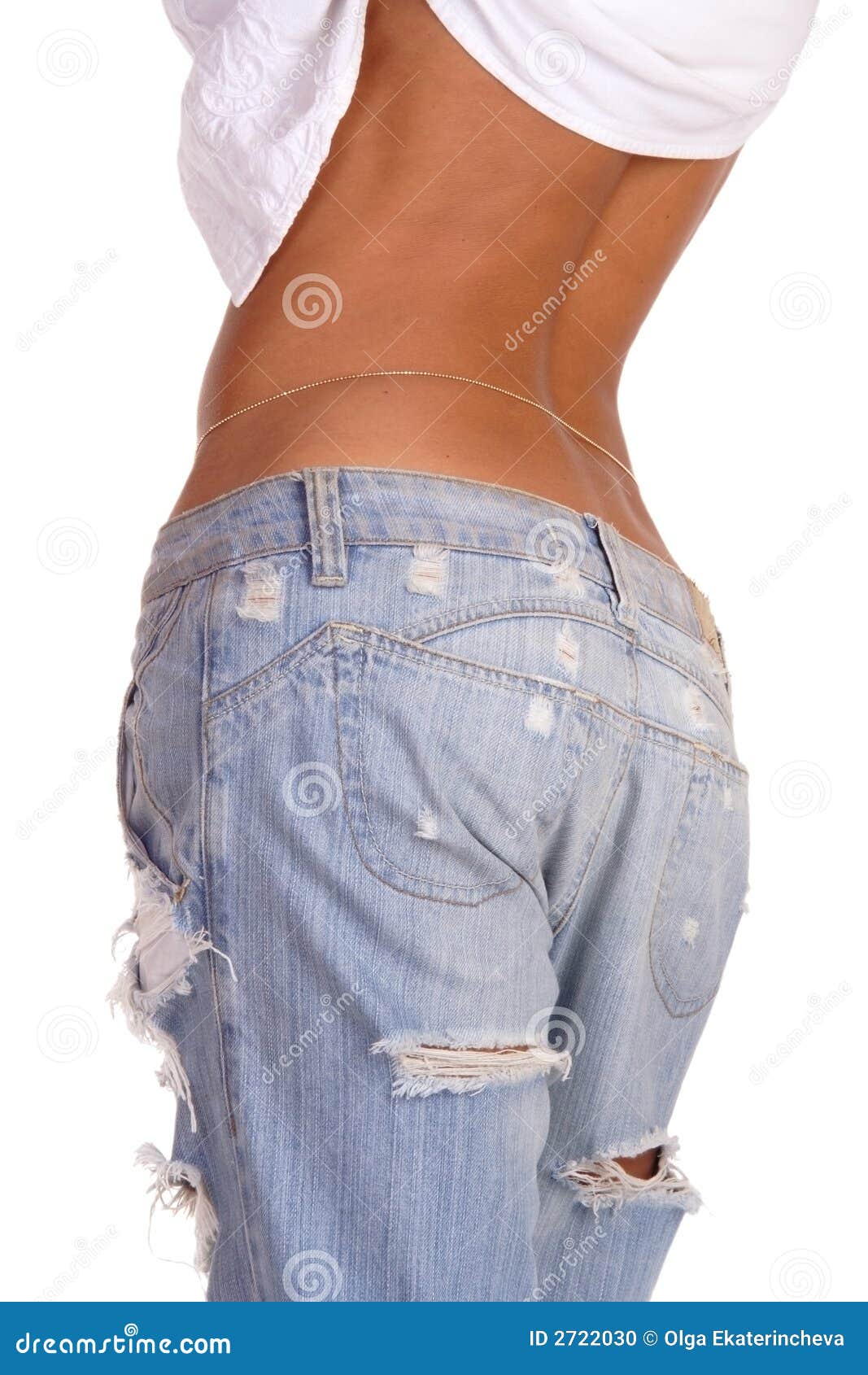 Ragged jeans stock photo. Image of seduce, charming, carefree 2722030