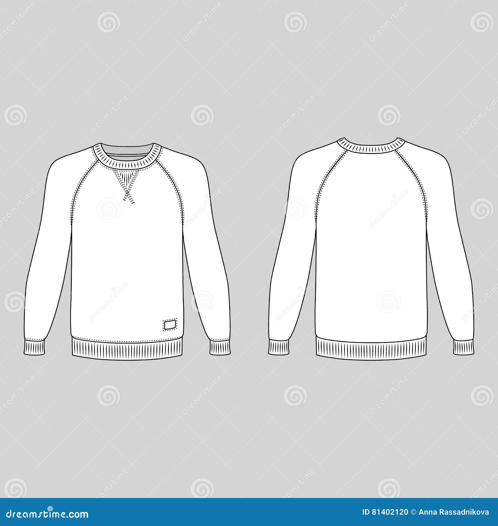 Raglan t-shirt stock vector. Illustration of jumper, black - 81402120