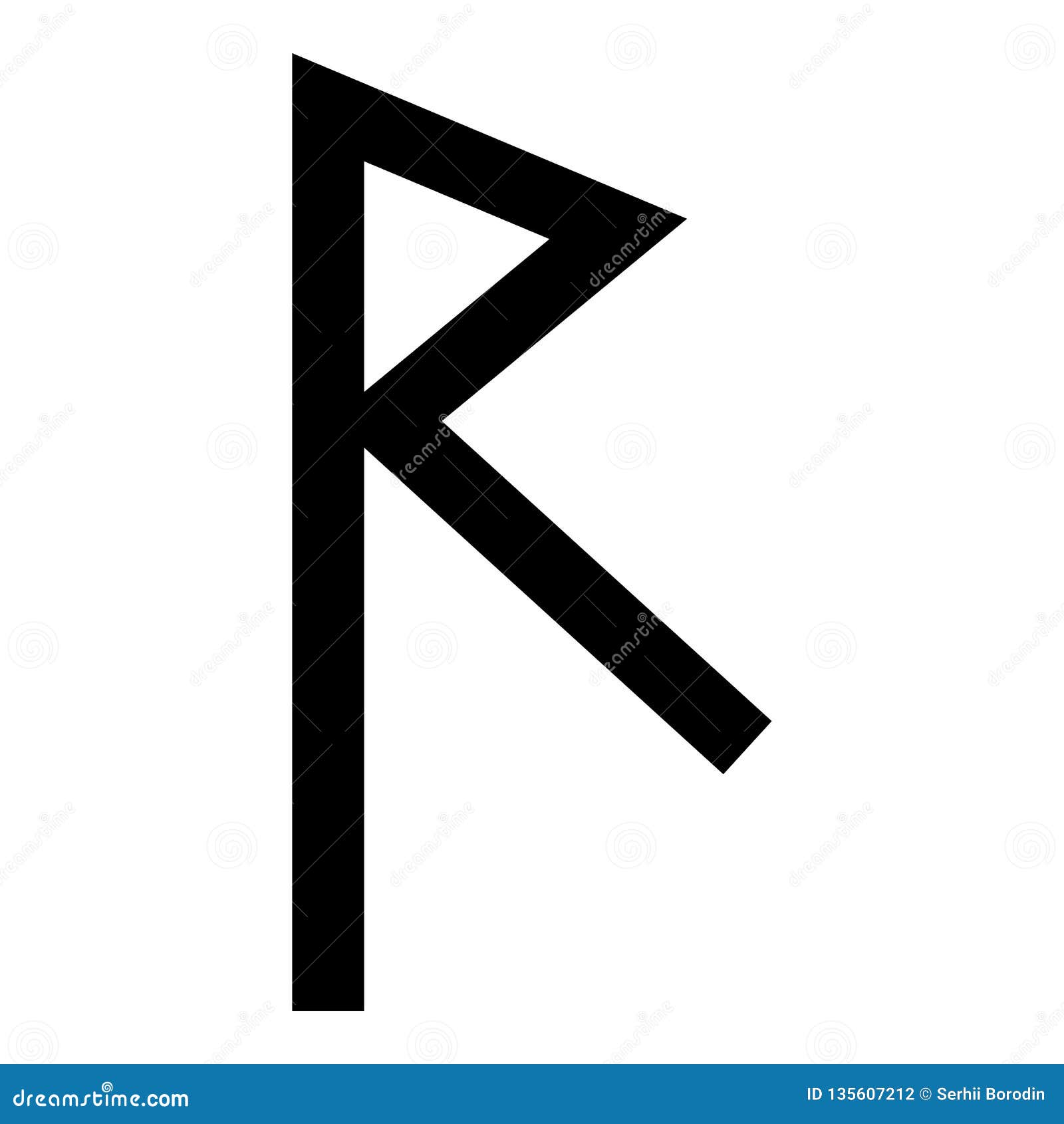 raido rune raid  road icon black color   flat style image