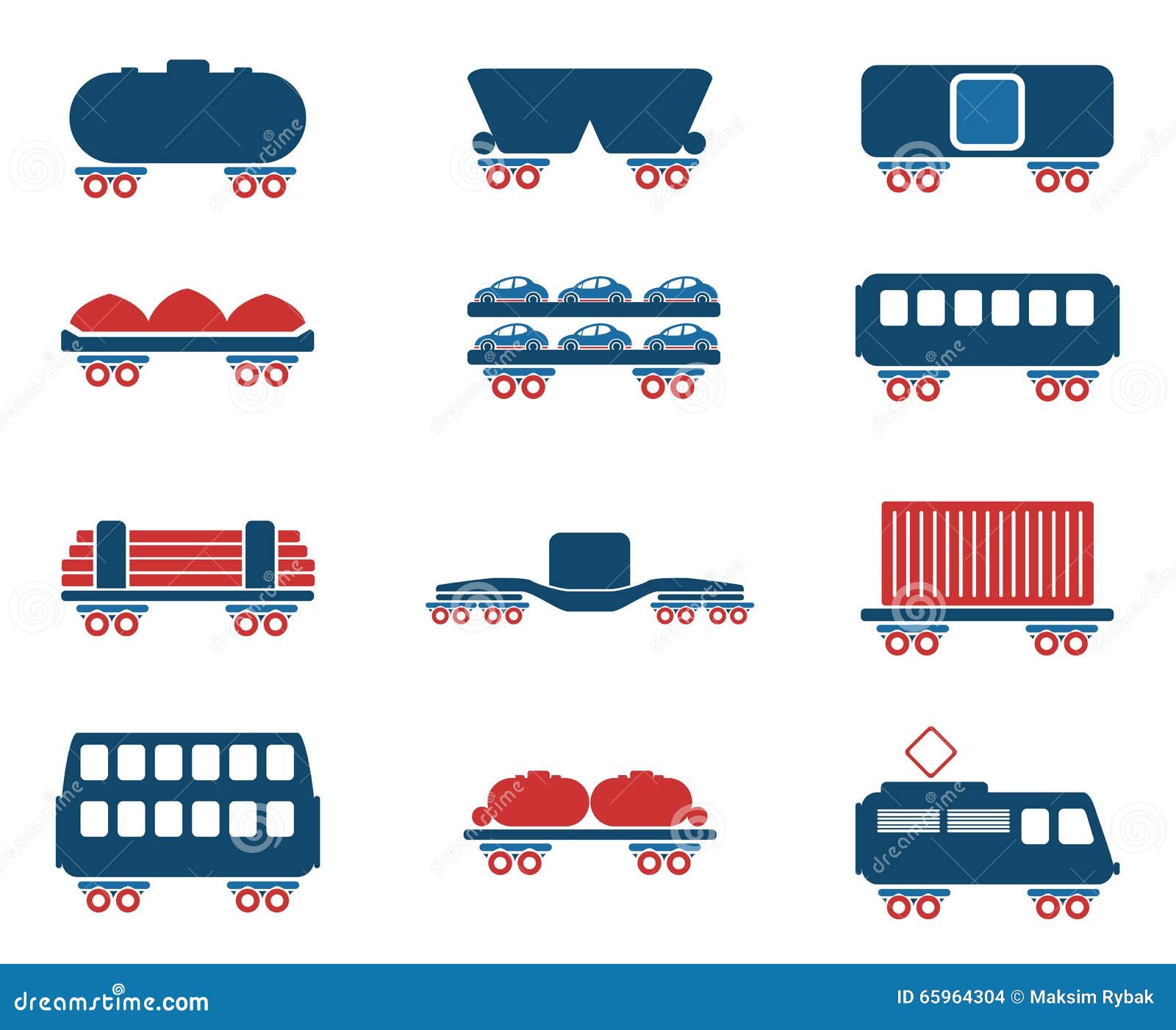 Railfreight traffic icons stock vector. Illustration of transportation