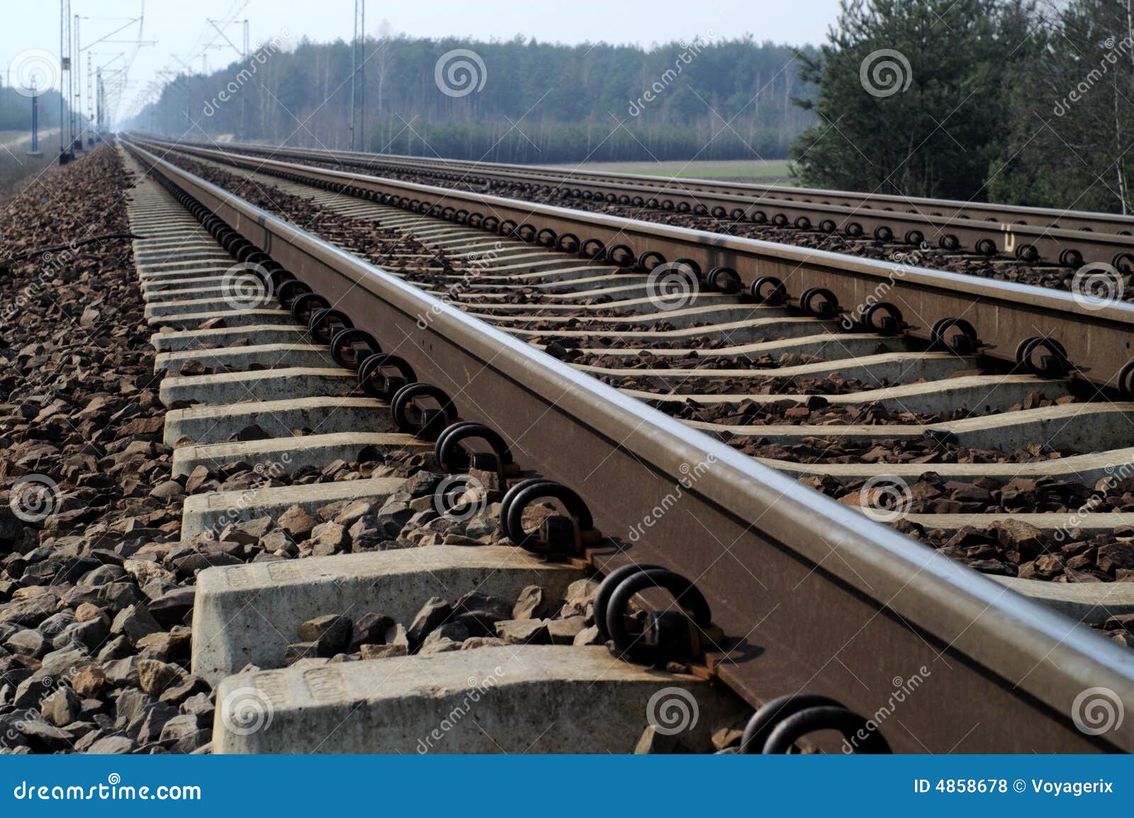 Rail Road Tracks Electrical Stock Photo Image of engine, tracks