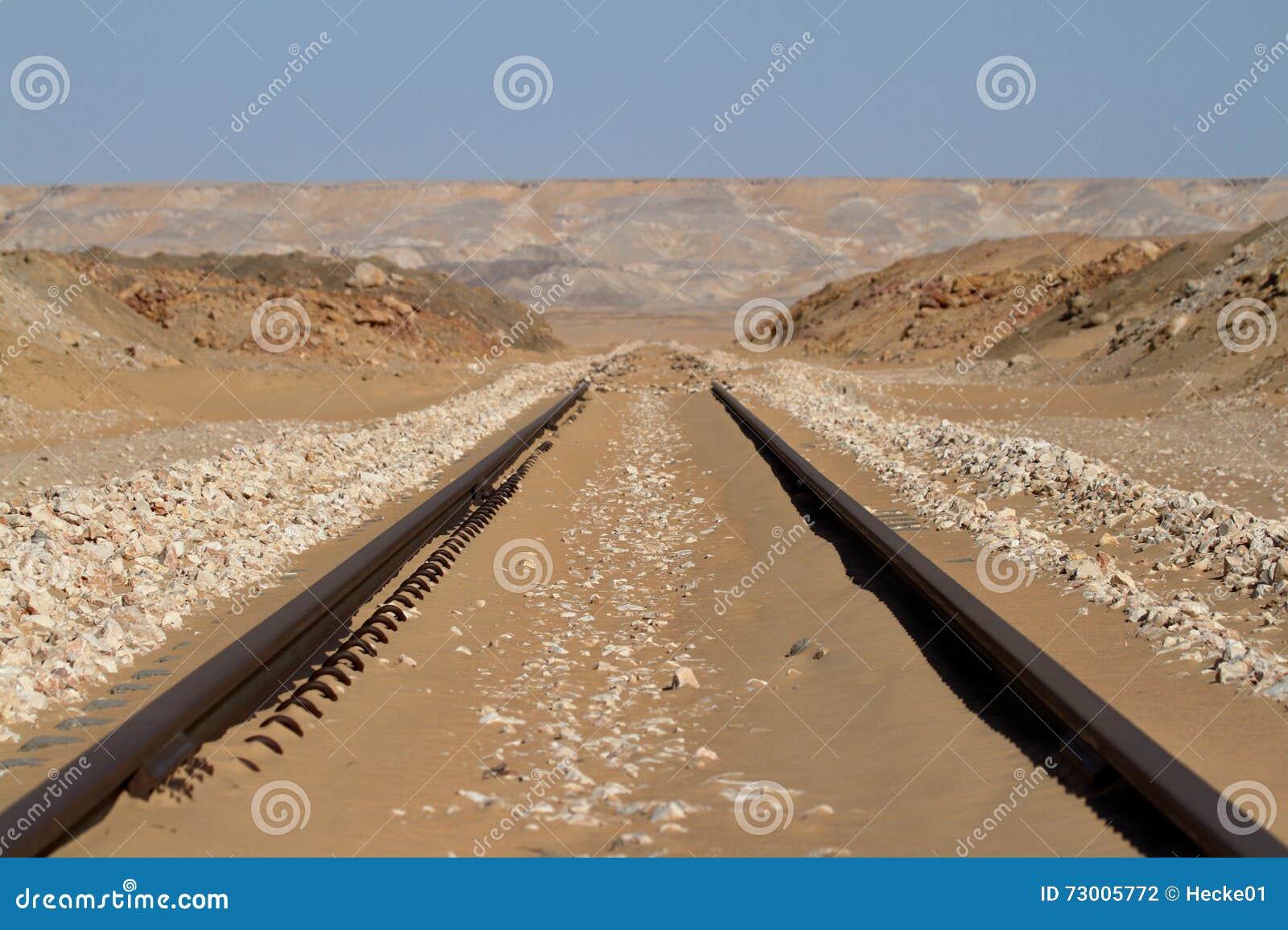 The Rail route across the Sahara in Egypt