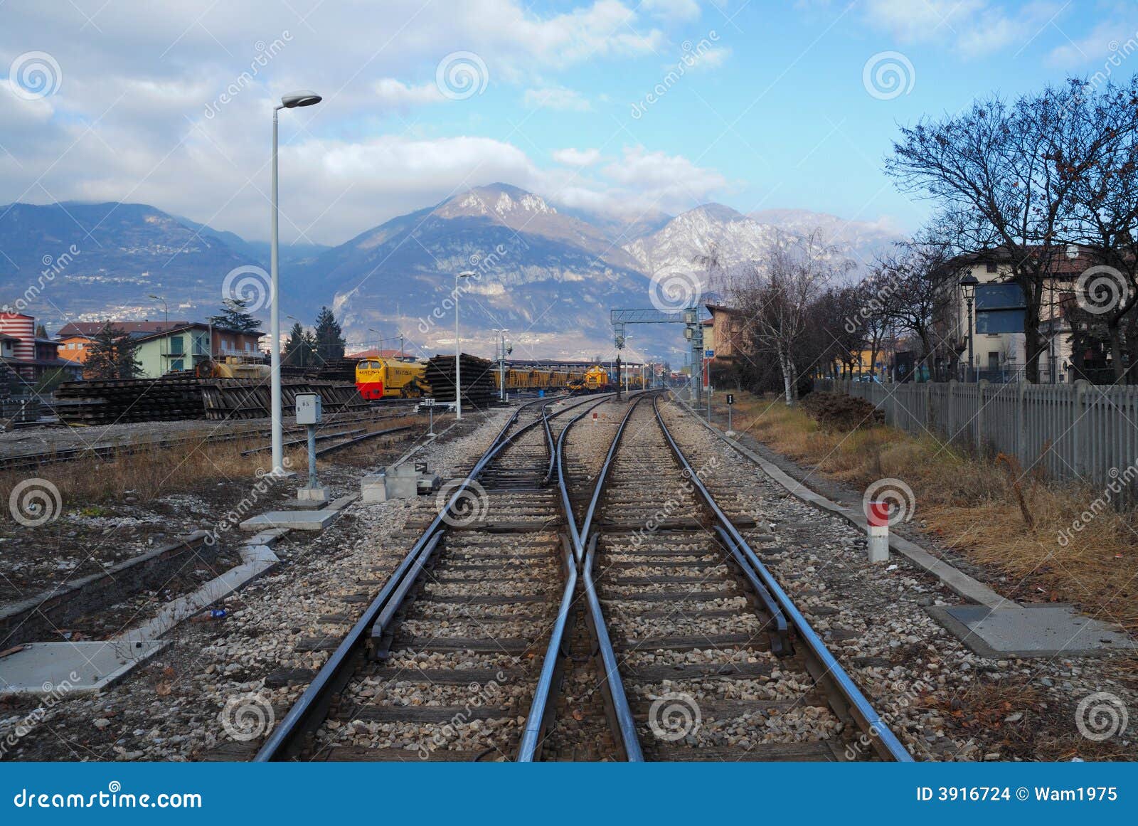 Rail Yard Near Brescia, Italy Stock Photo - Image of mountains, rails:  3916724, image size:1600x1161