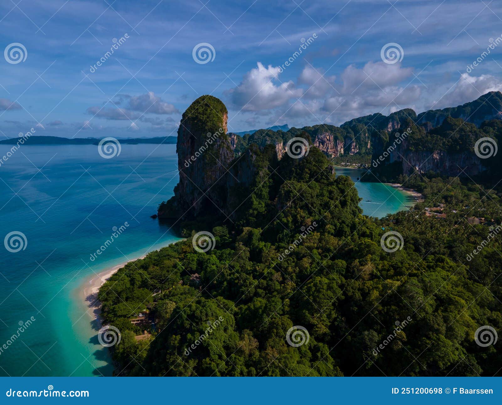 Railay Beach Krabi Thailand Tropical Beach Of Railay Krabi Panoramic