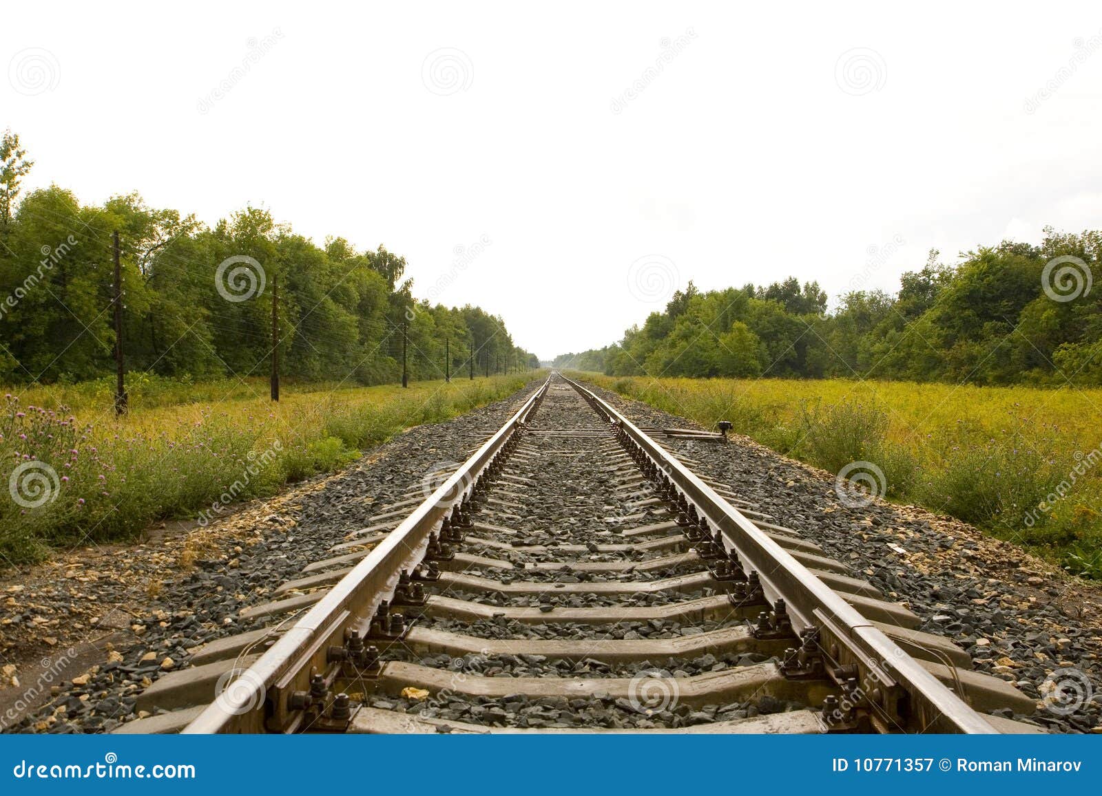 Railroad bed stock image. Image of perspective, road 10771357