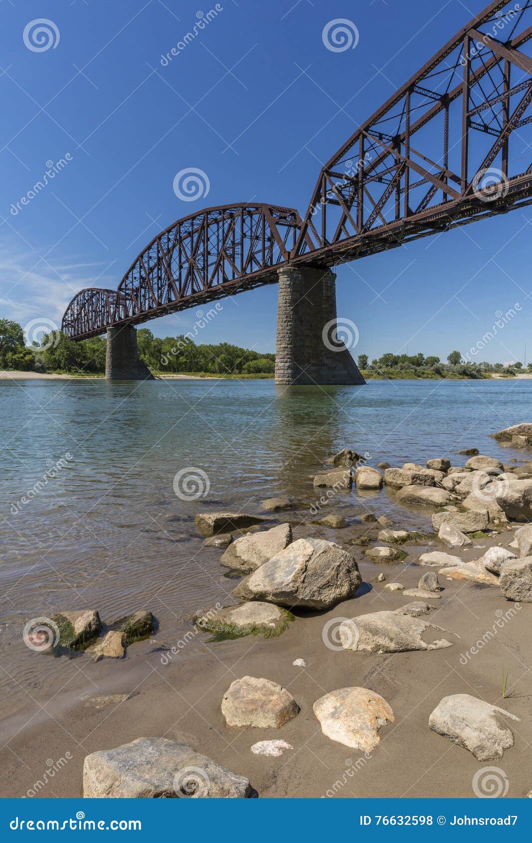 Railroad Bridge Over Missouri River Stock Photo Image of scenic