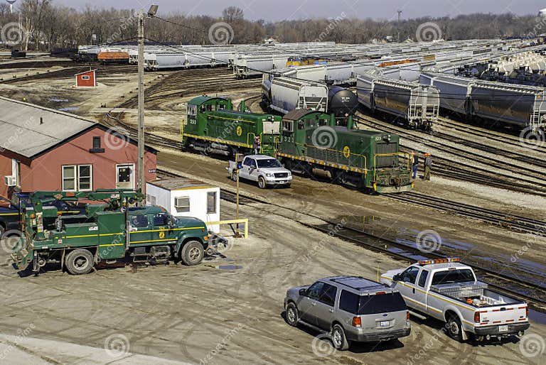 A Railroad Classification Yard is Filled with Freight Cars EJ E A Railroad Classification Yard is Filled with Freight Cars EJ E