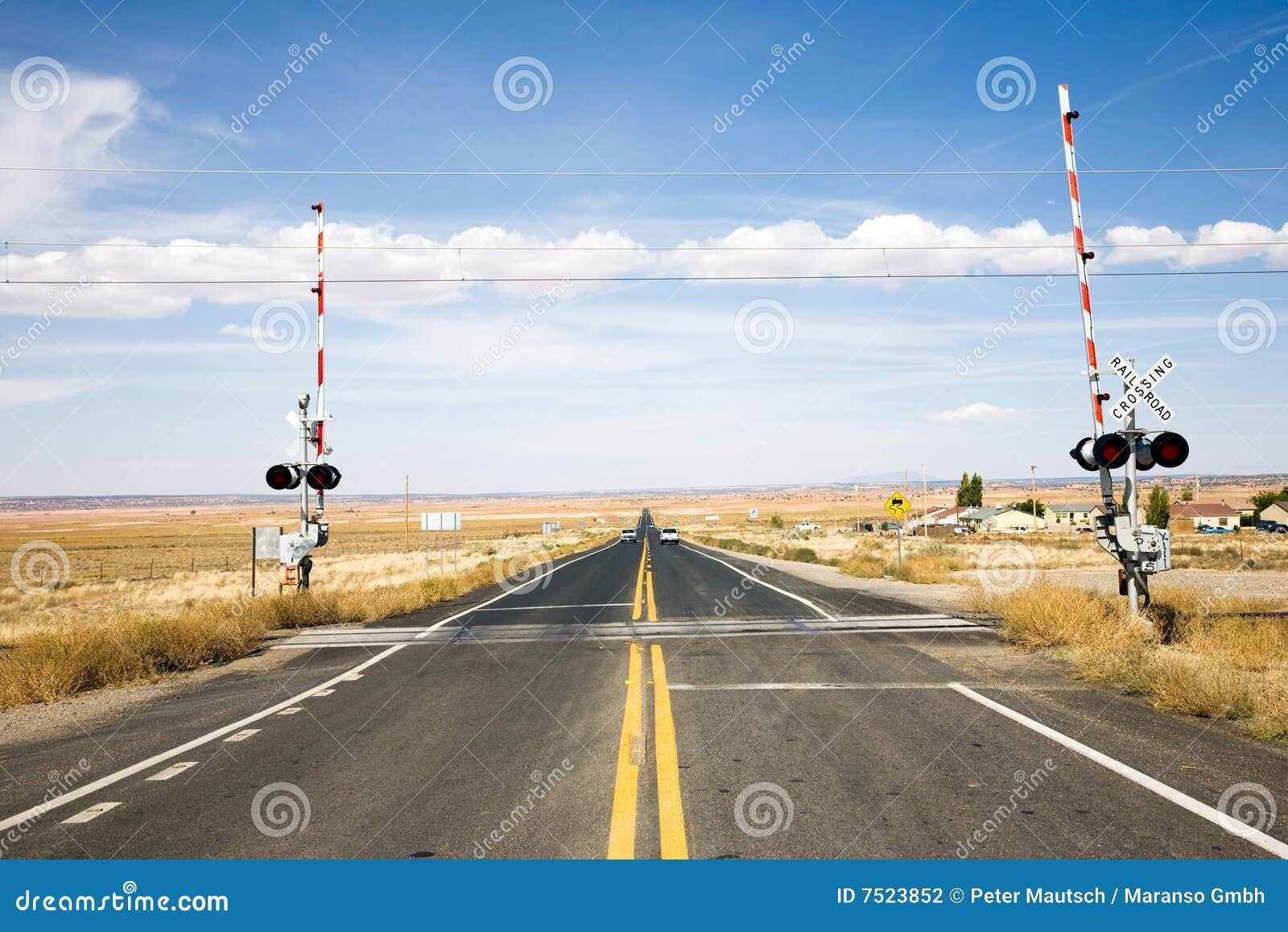 Railroad crossings may be marked with