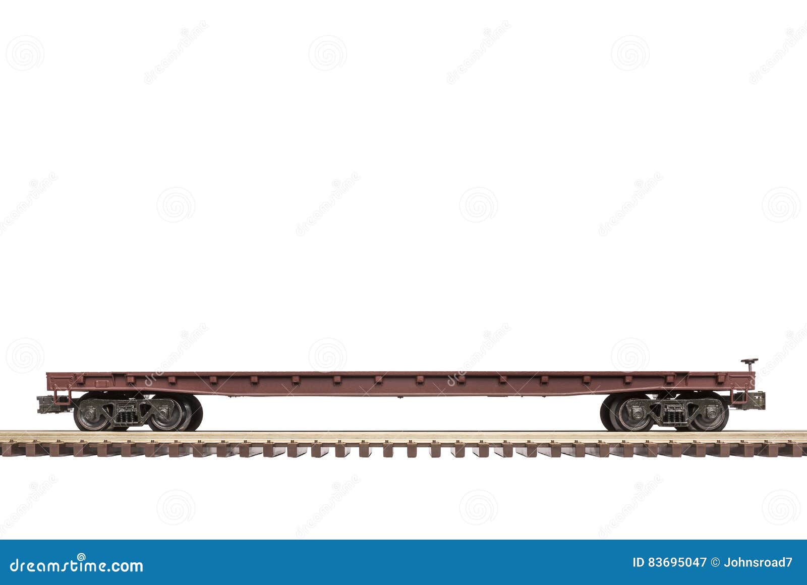 Railroad Flat Car with Containers Stock Image Image of freight