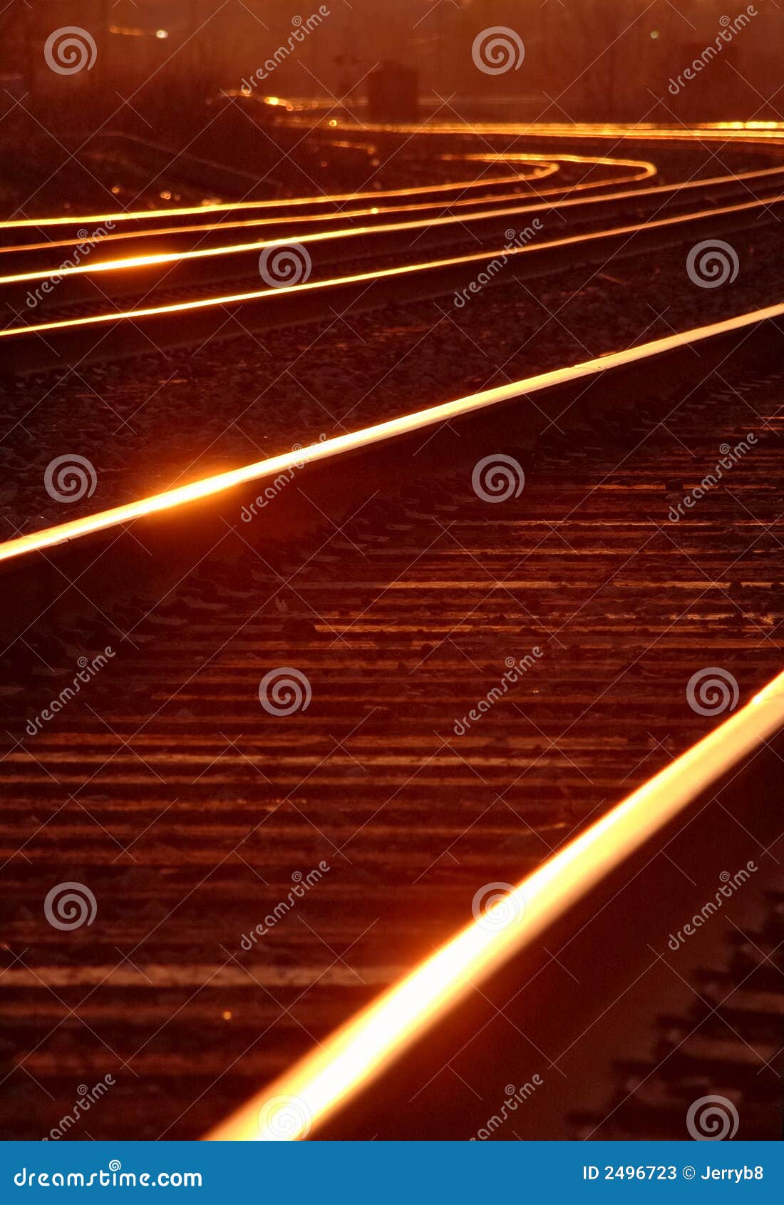 Railroad Mainline at Sunrise Stock Image Image of change, sunrise