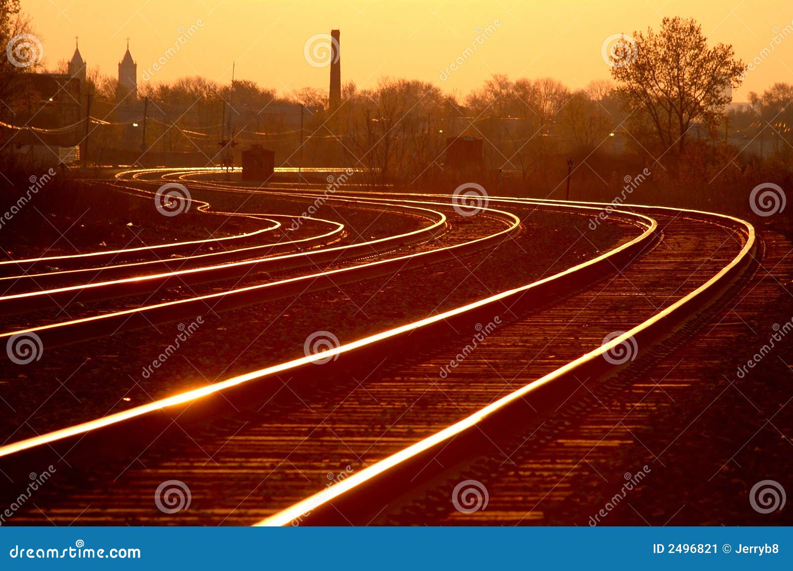 Railroad Mainline at Sunrise 3 Stock Image Image of tracks, inbound