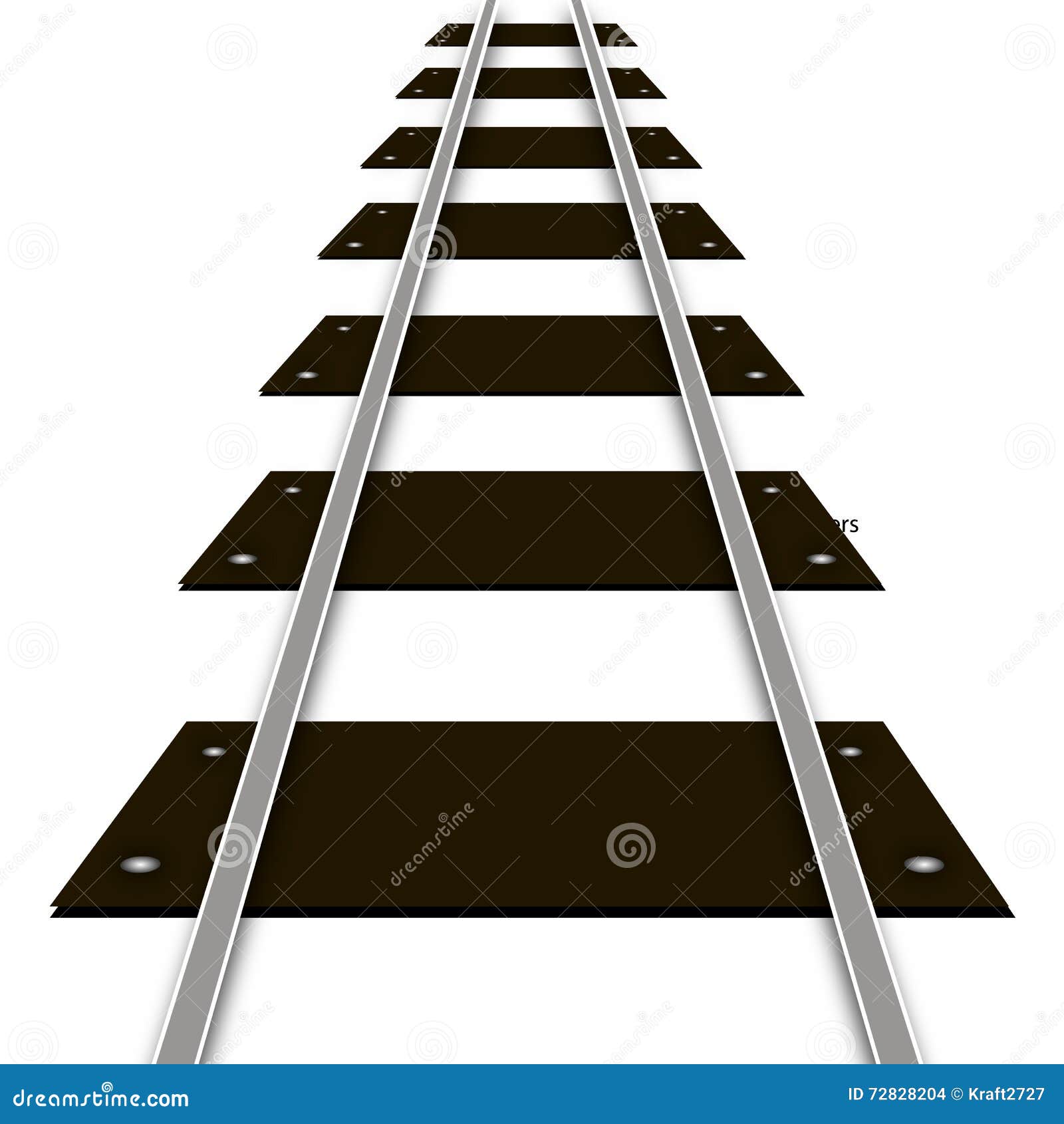 Railroad with Rails and Sleepers Stock Vector - Illustration of metal, railroad: 72828204 Railroad with Rails and Sleepers Stock Vector - Illustration of metal, railroad: 72828204