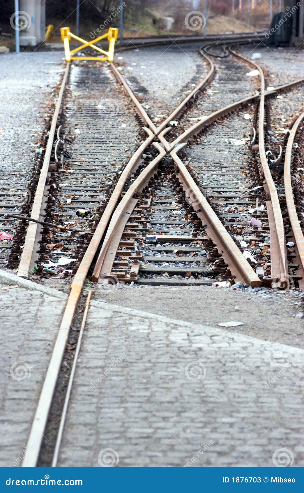 Railroad track stop stock image. Image of connect, tracks 1876703