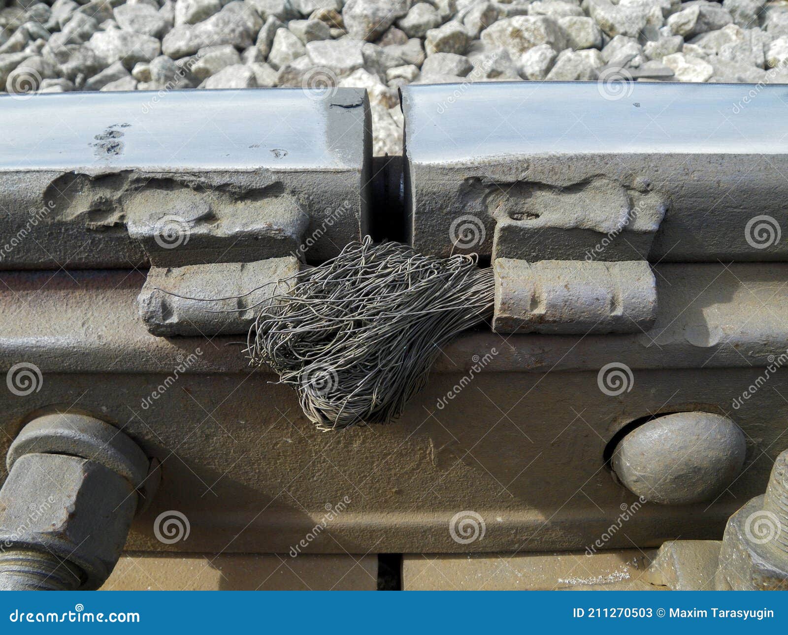 Railroad Track Switches at Railway Junction. Railroad Junction Stock