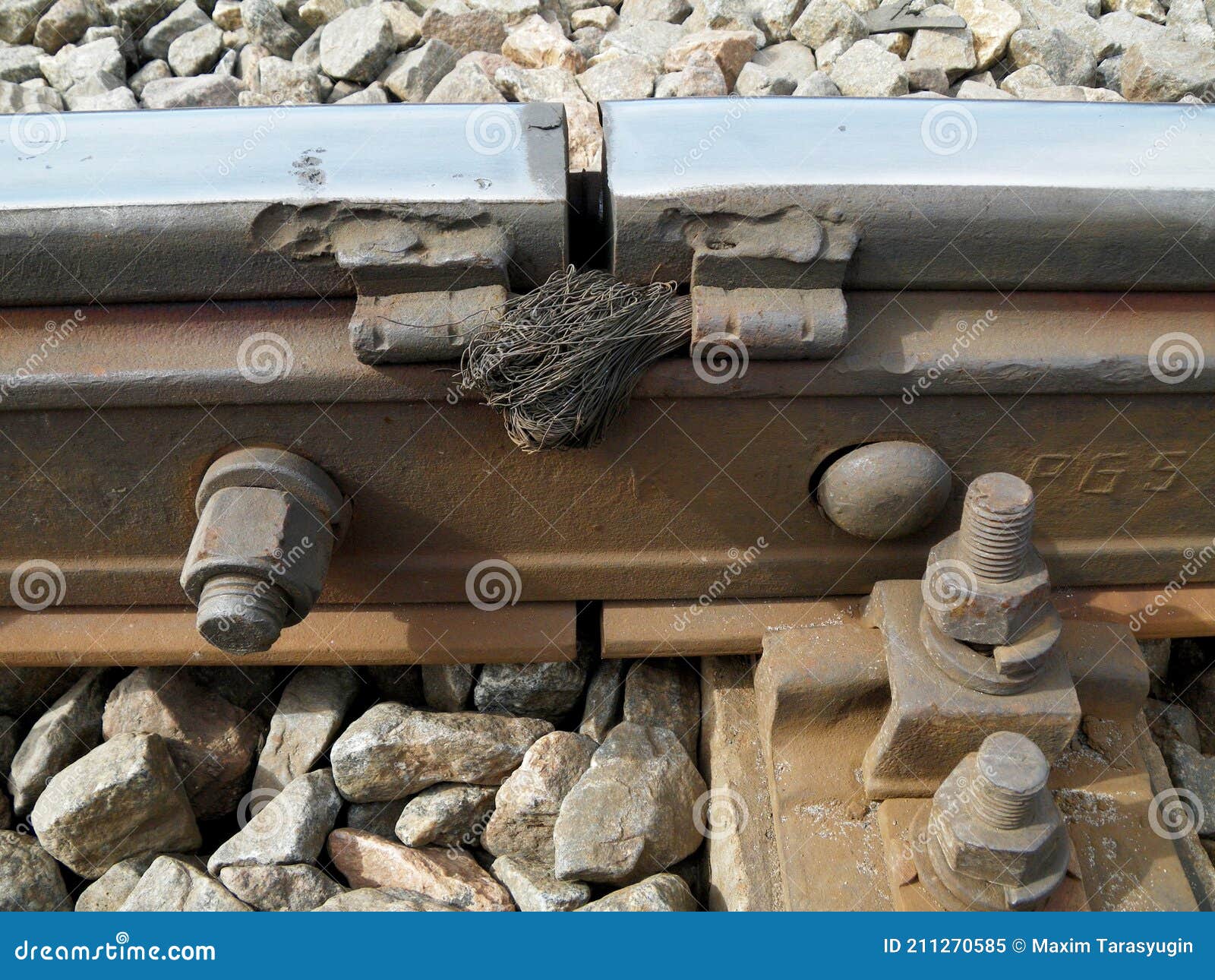 Railroad Track Switches at Railway Junction. Railroad Junction Stock
