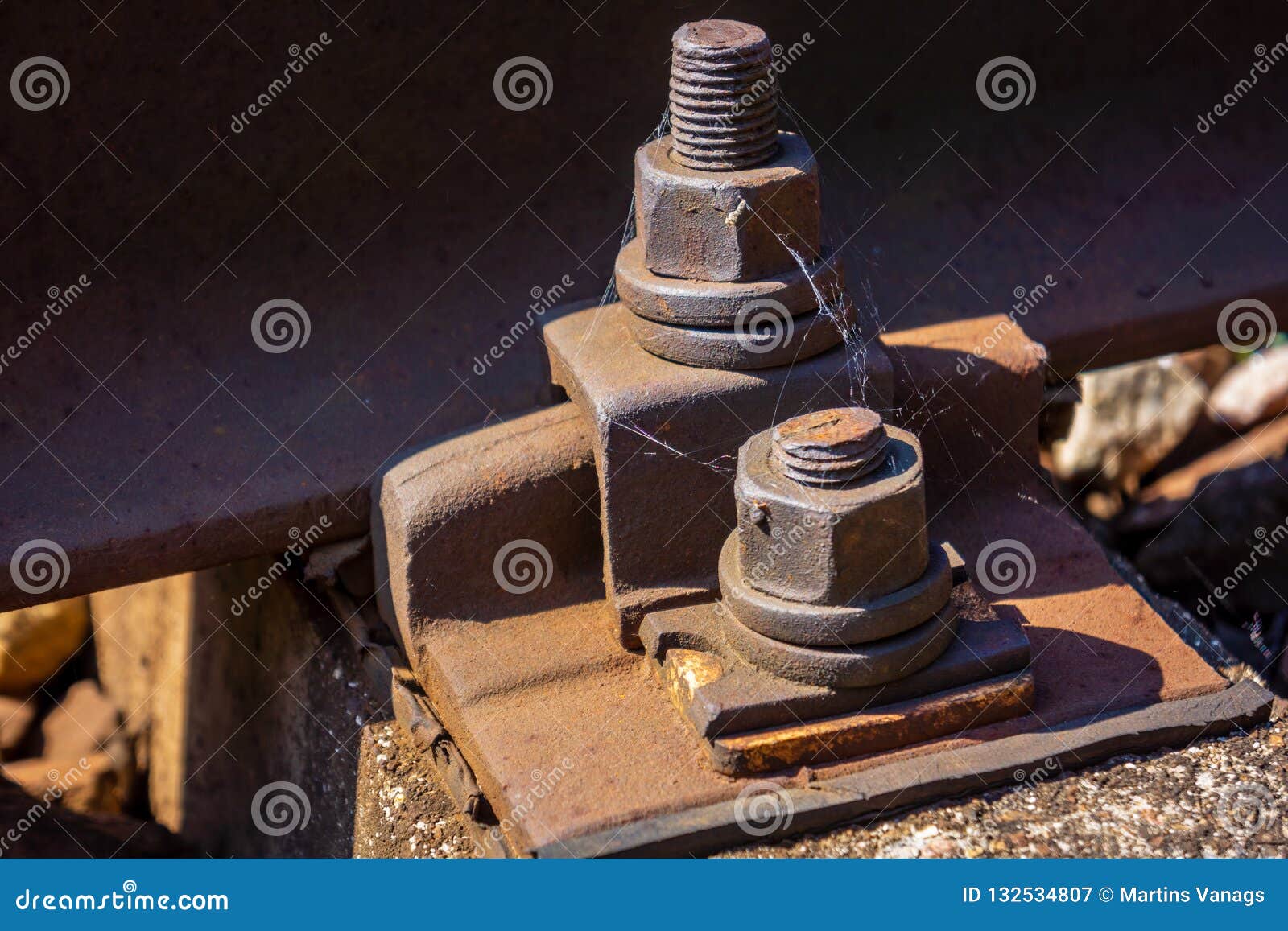 Railroad Tracks and Ground Details Stock Image Image of guidance