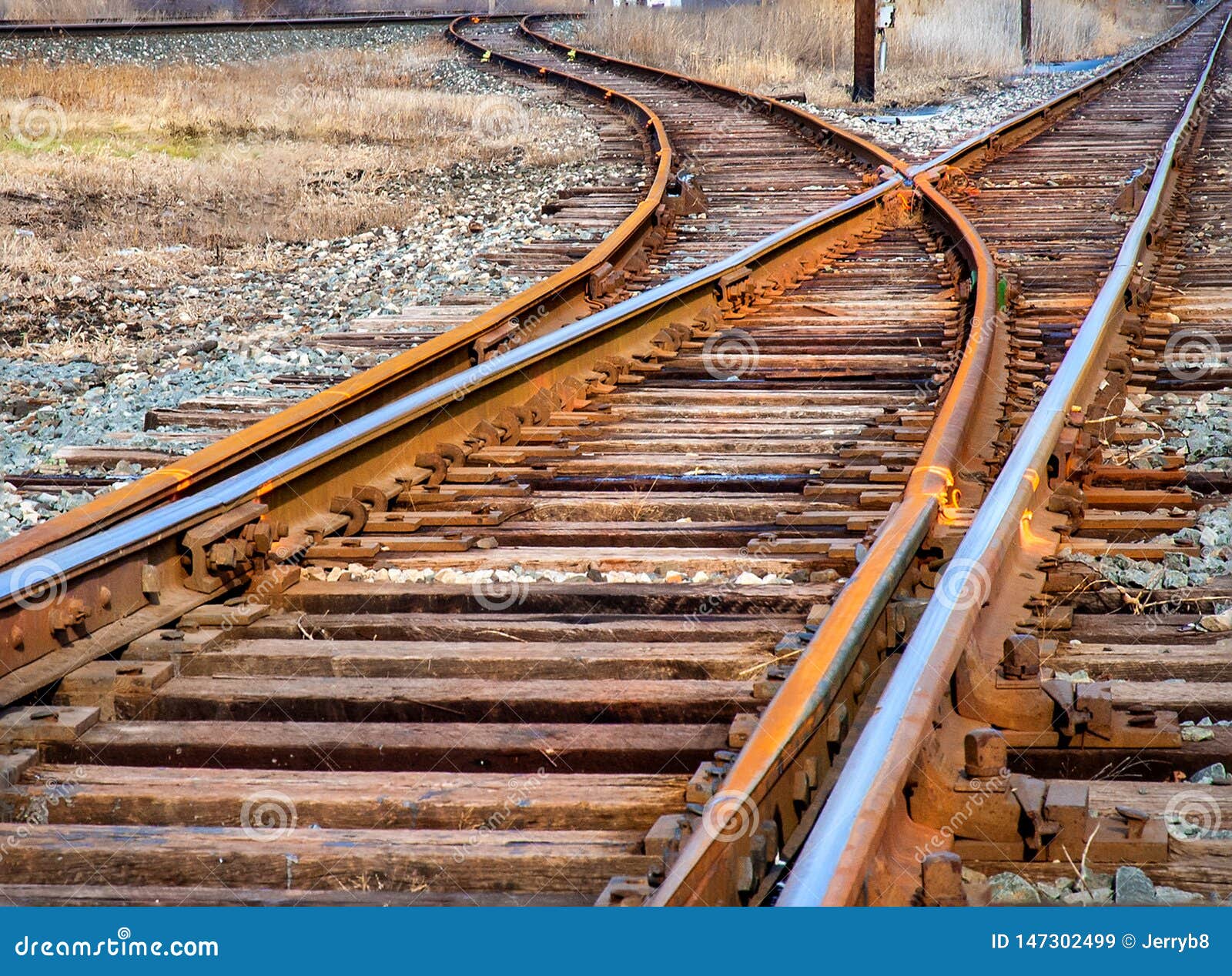 Railroad Tracks Switch stock image. Image of direction 147302499