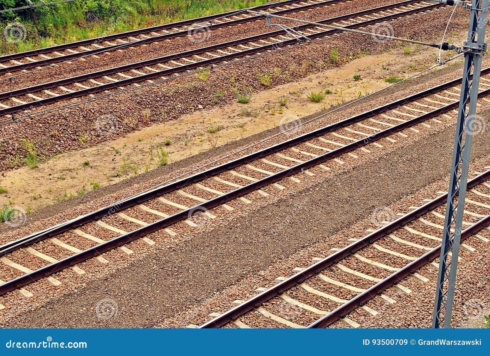 Railroad tracks stock image. Image of railroad, sleepers 93500709