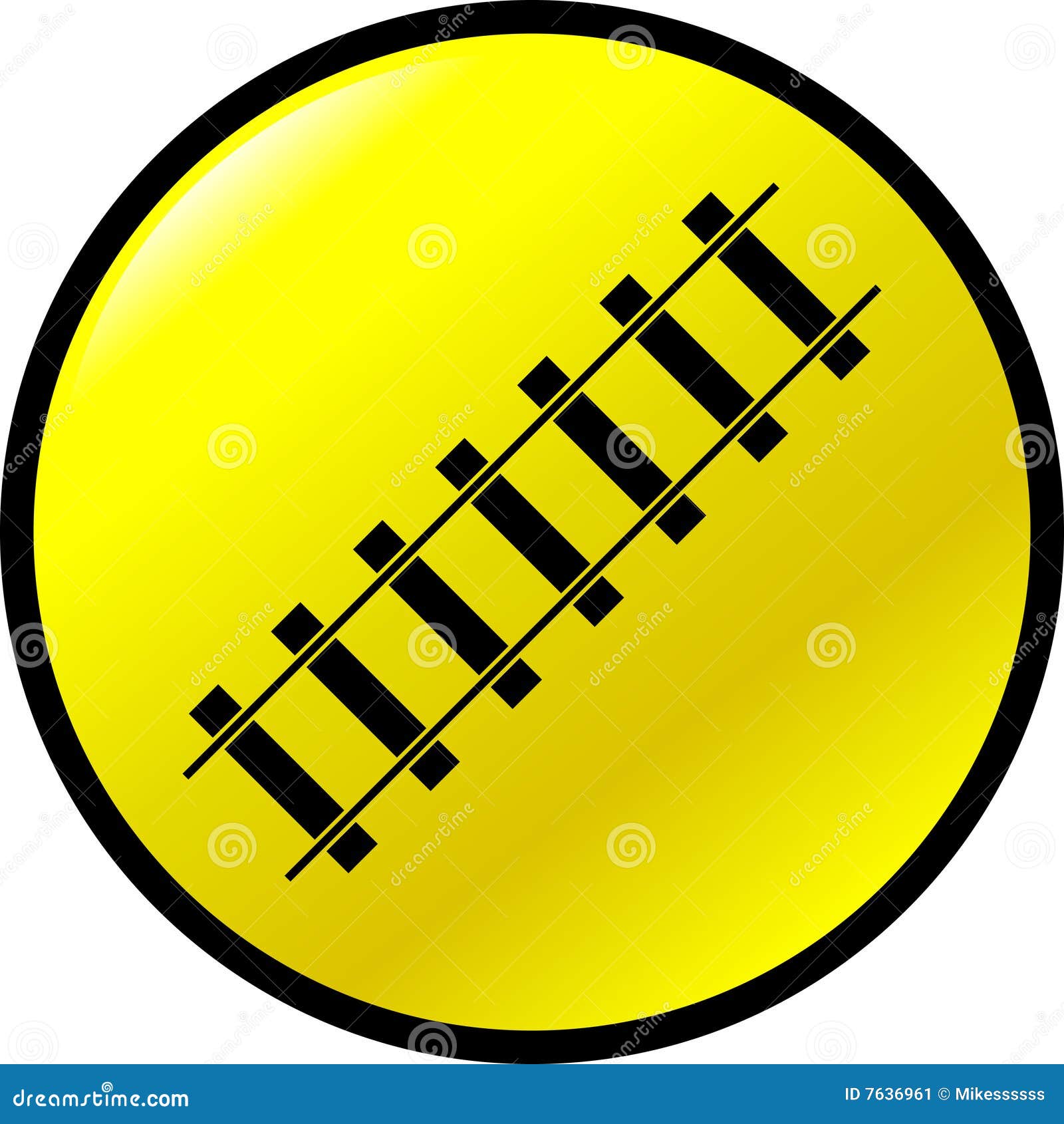 Railroad vector button stock vector. Illustration of train 7636961