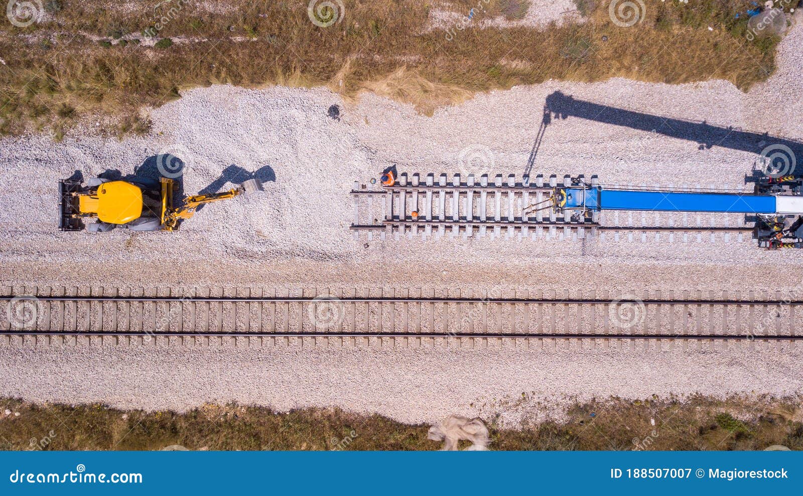 Railroad Workers Repairing A Broken Track. Repairing Railway. Rail