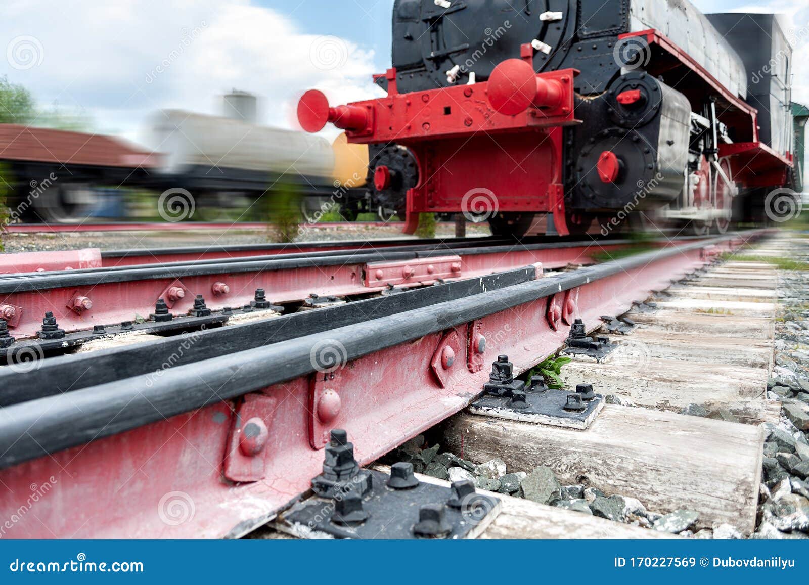 Rails for Trains Close-up Selective Focus, Against the Background of the  Train Coming Towards, Safety on the Railway, the Danger O Stock Image -  Image of barrier, railroad: 170227569