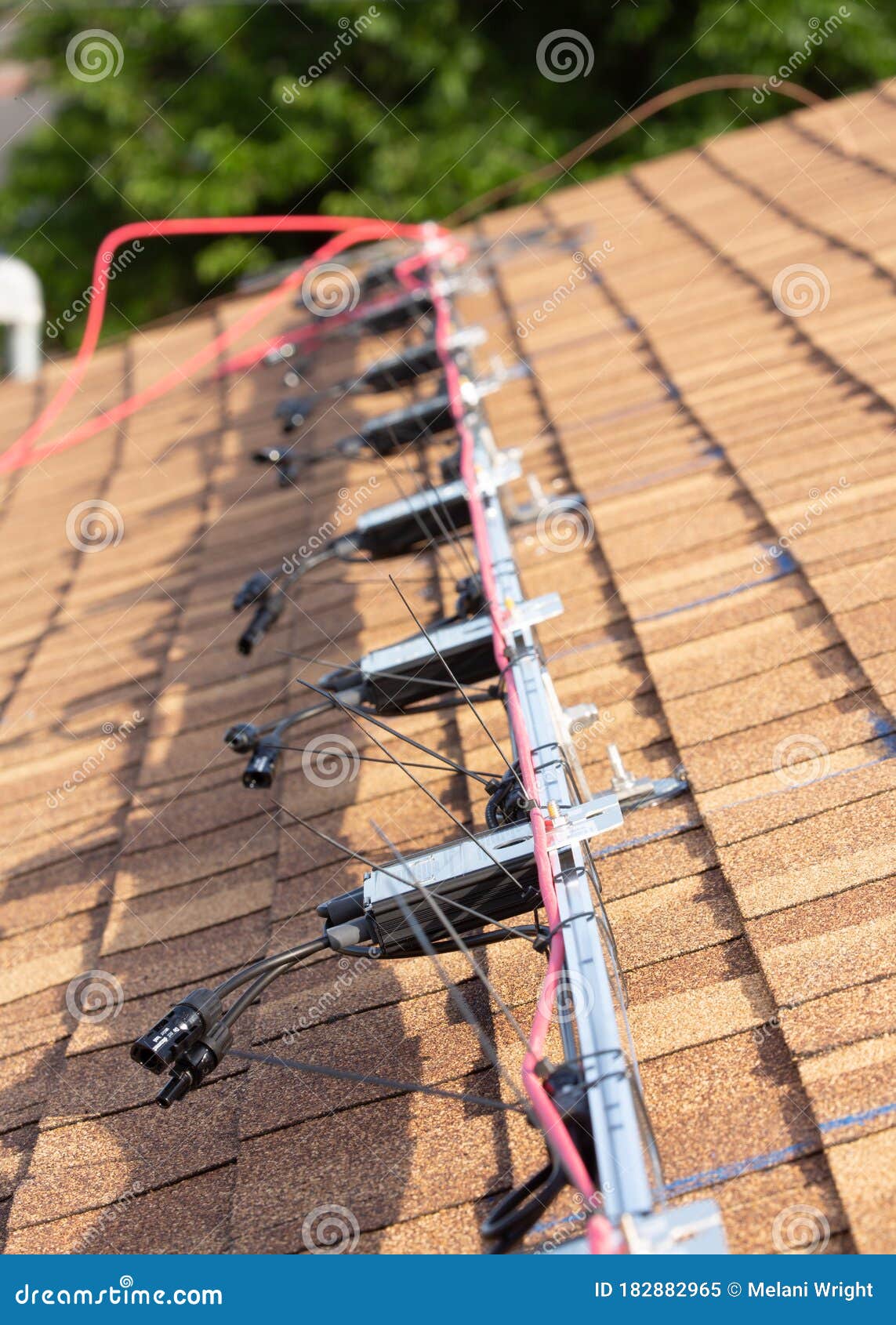 Rails And Wiring For Solar Panels Stock Image Image of electricity, connecting 182882965