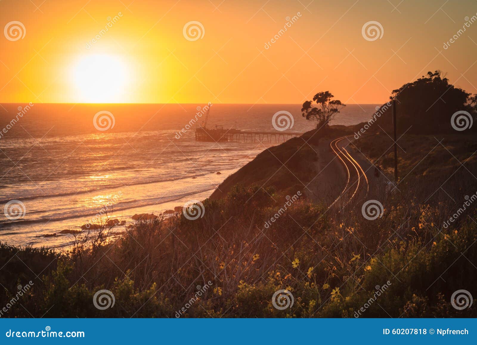 railtracks at sunset, carpinteria