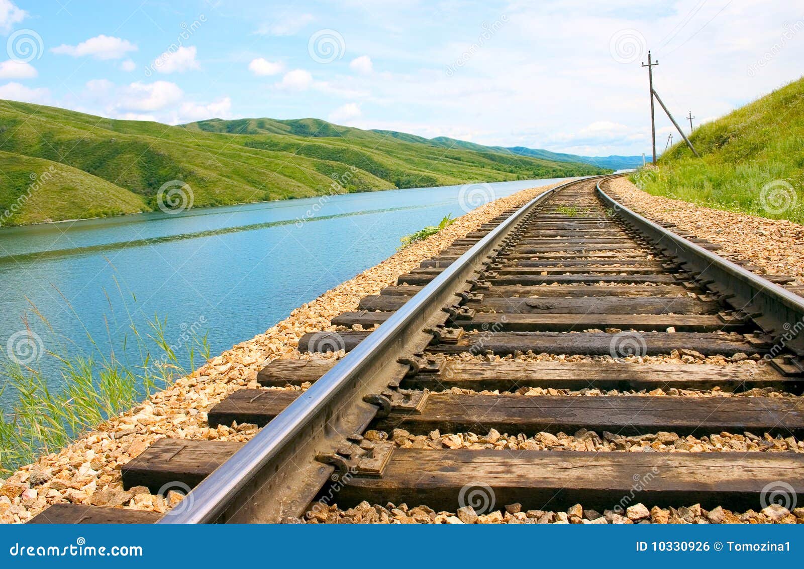Railway On A Background Nature Stock Photo Image 10330926