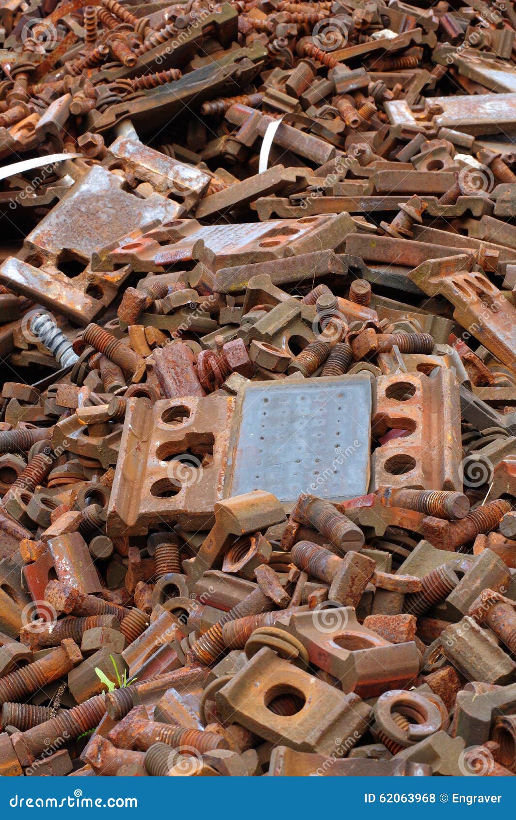 Railway Bolts and Washers Scrap Stock Photo Image of bolts, heap