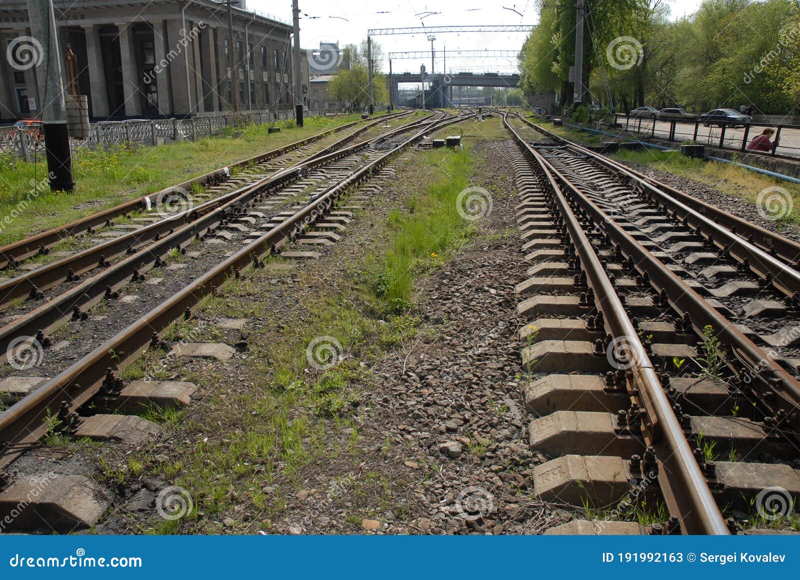 railway in the city of lugansk, lpr.