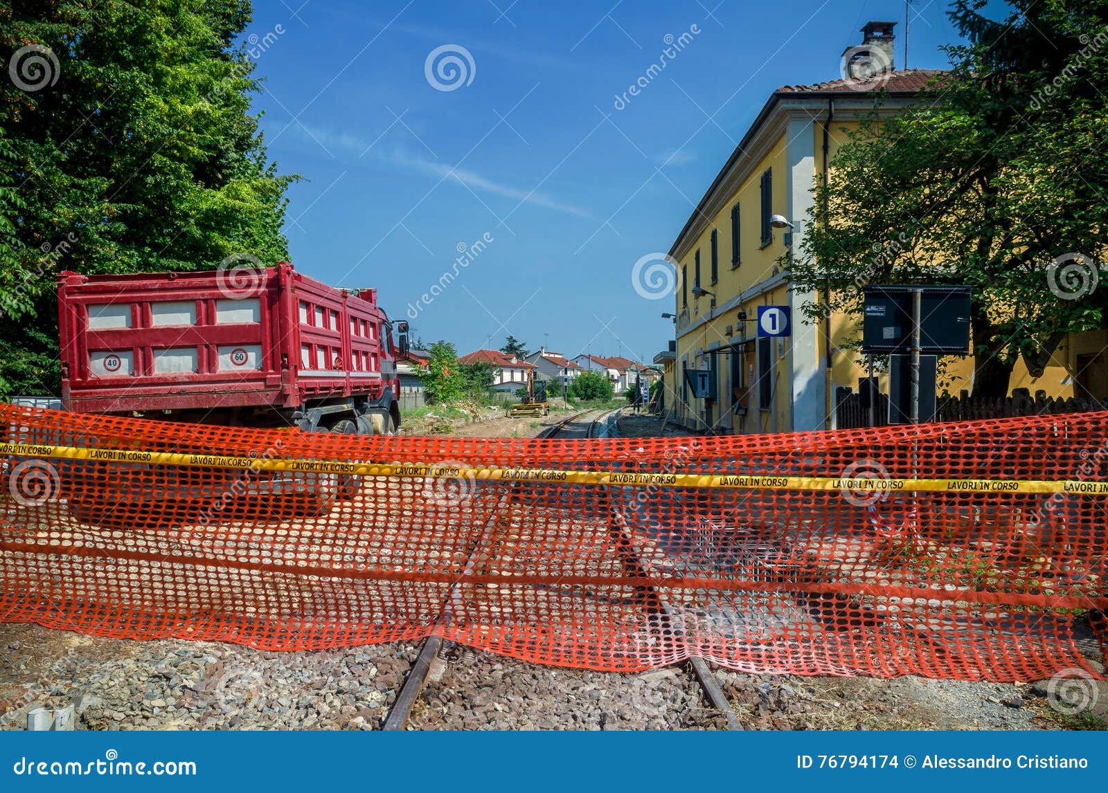 railway construction yard