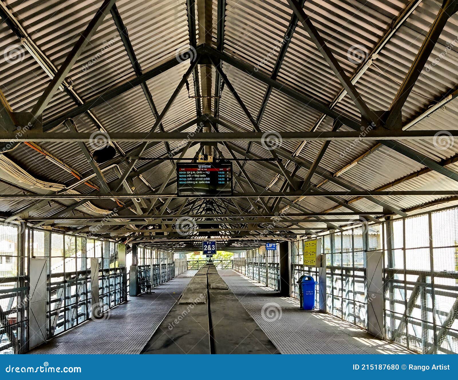 Railway Crossing Bridge Ajmer Junction Railway Station Stock Photo