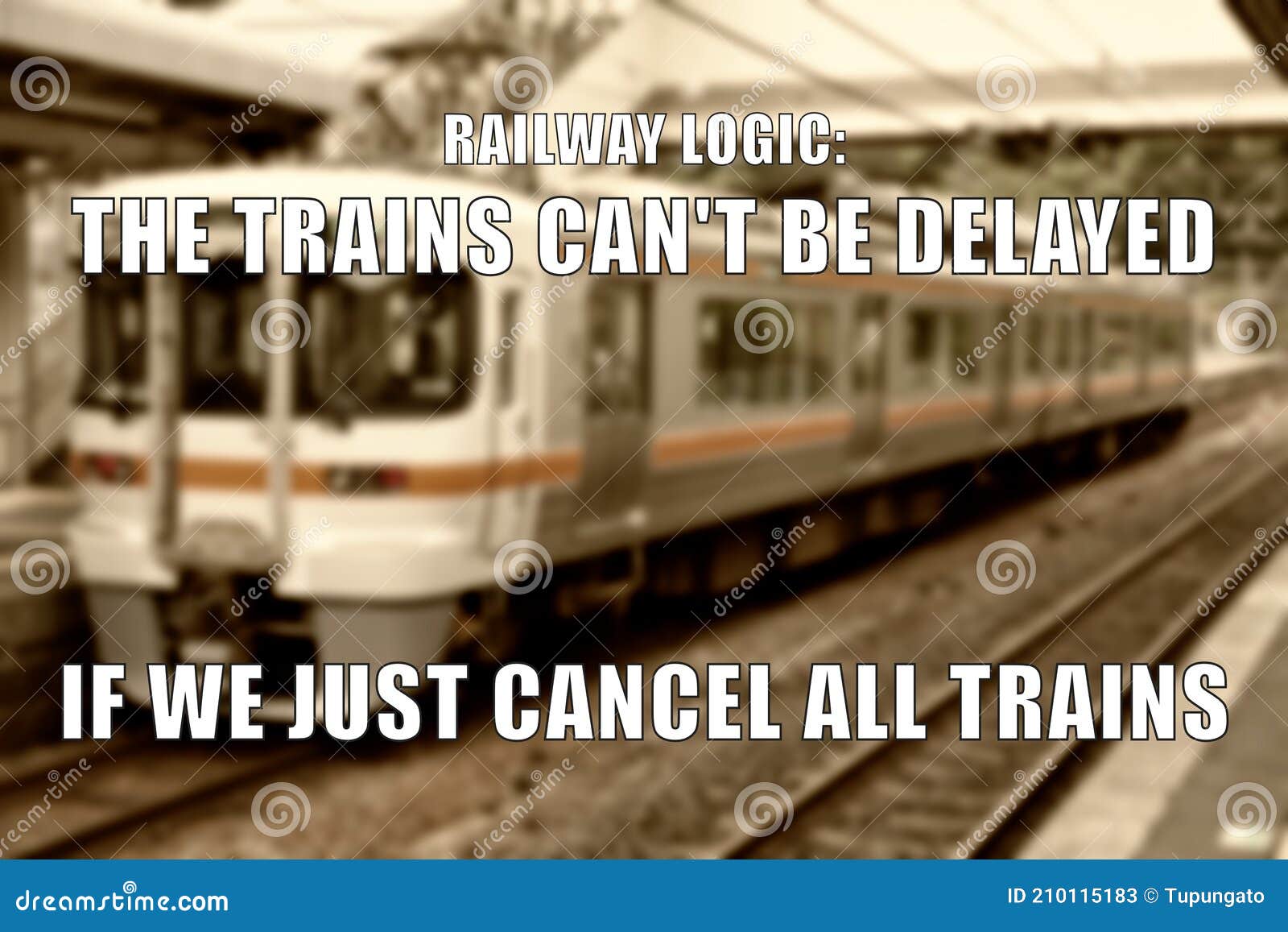 Railway delay meme stock image. Image of meme, railway 210115183